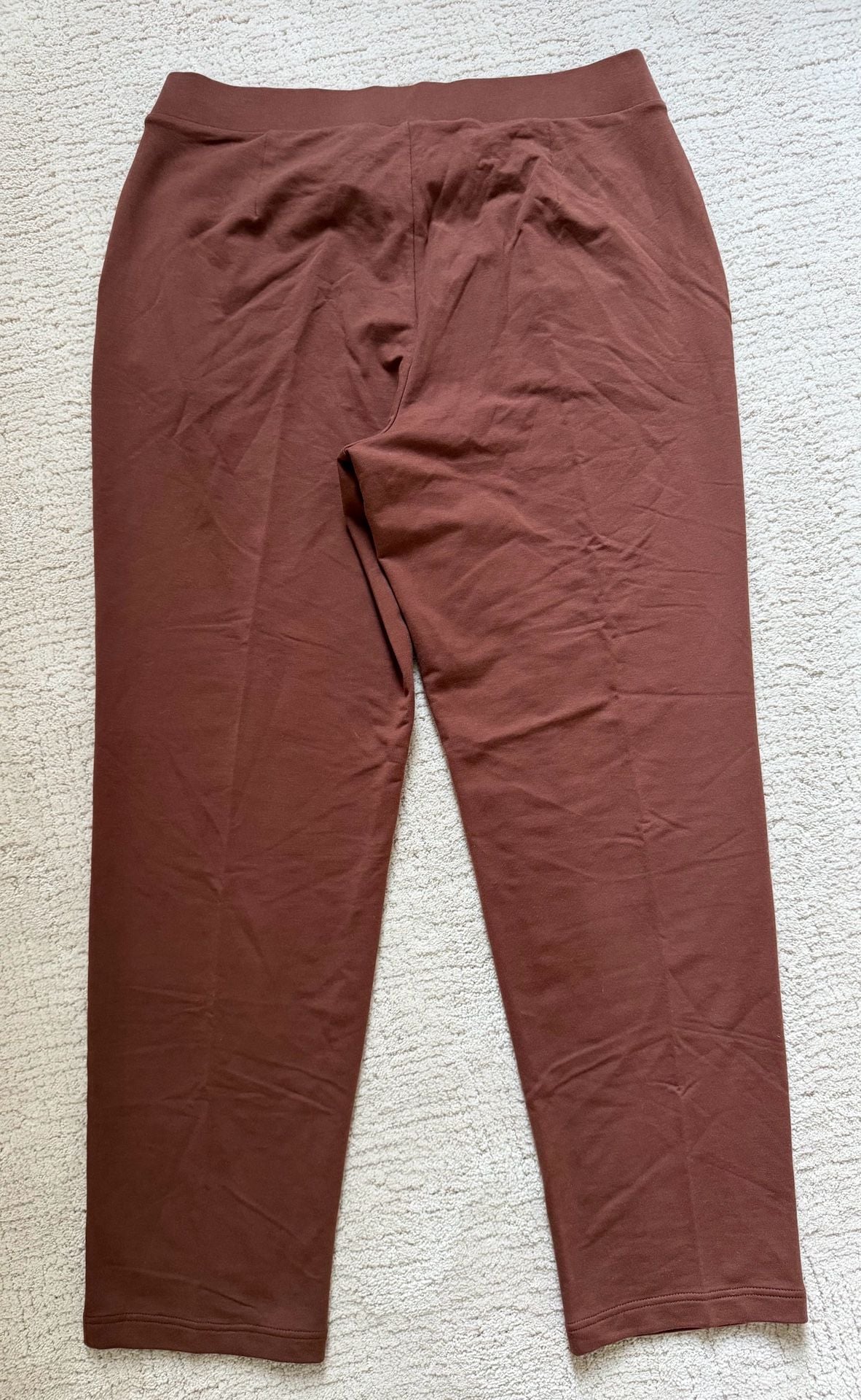 NWT J.Jill Affinity French Terry Slim Leg Pants Size XL Brown 10