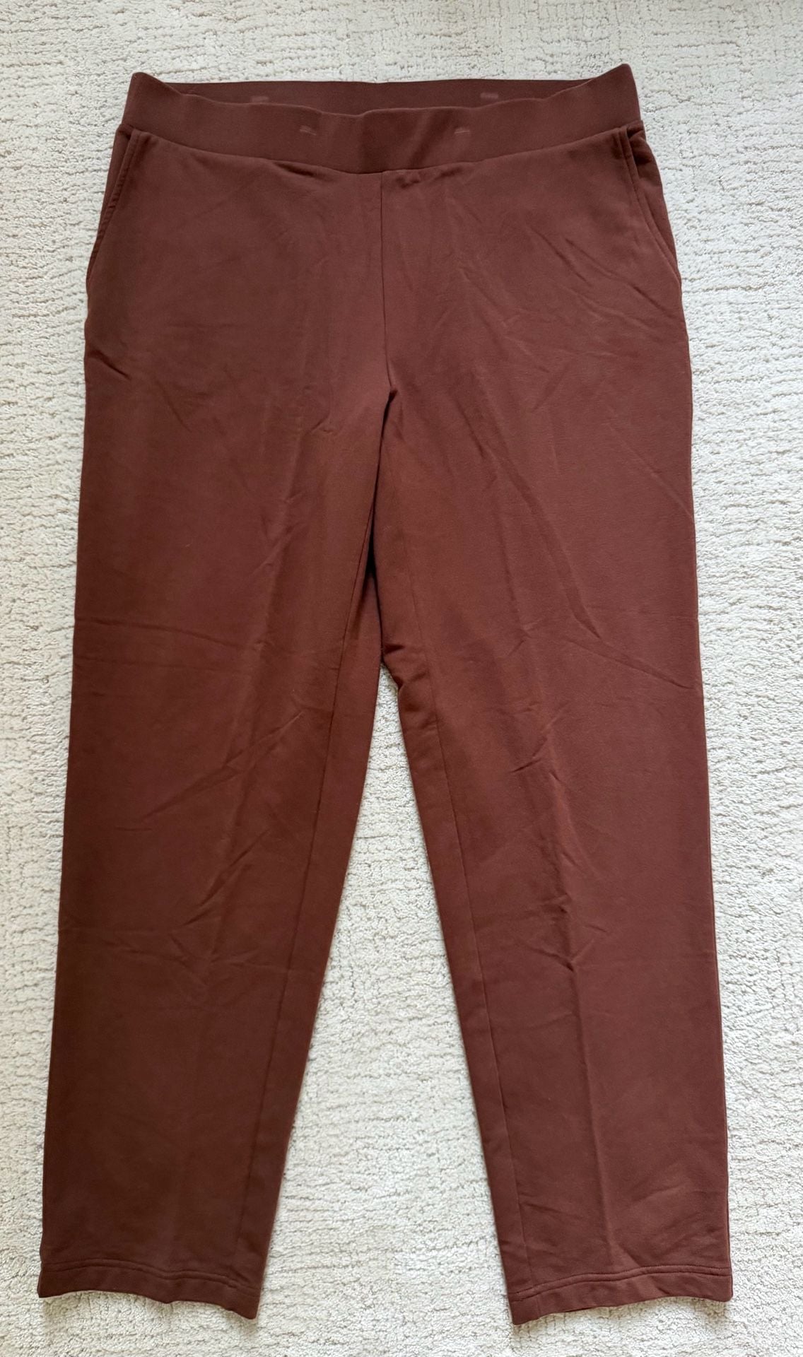 NWT J.Jill Affinity French Terry Slim Leg Pants Size XL Brown 11