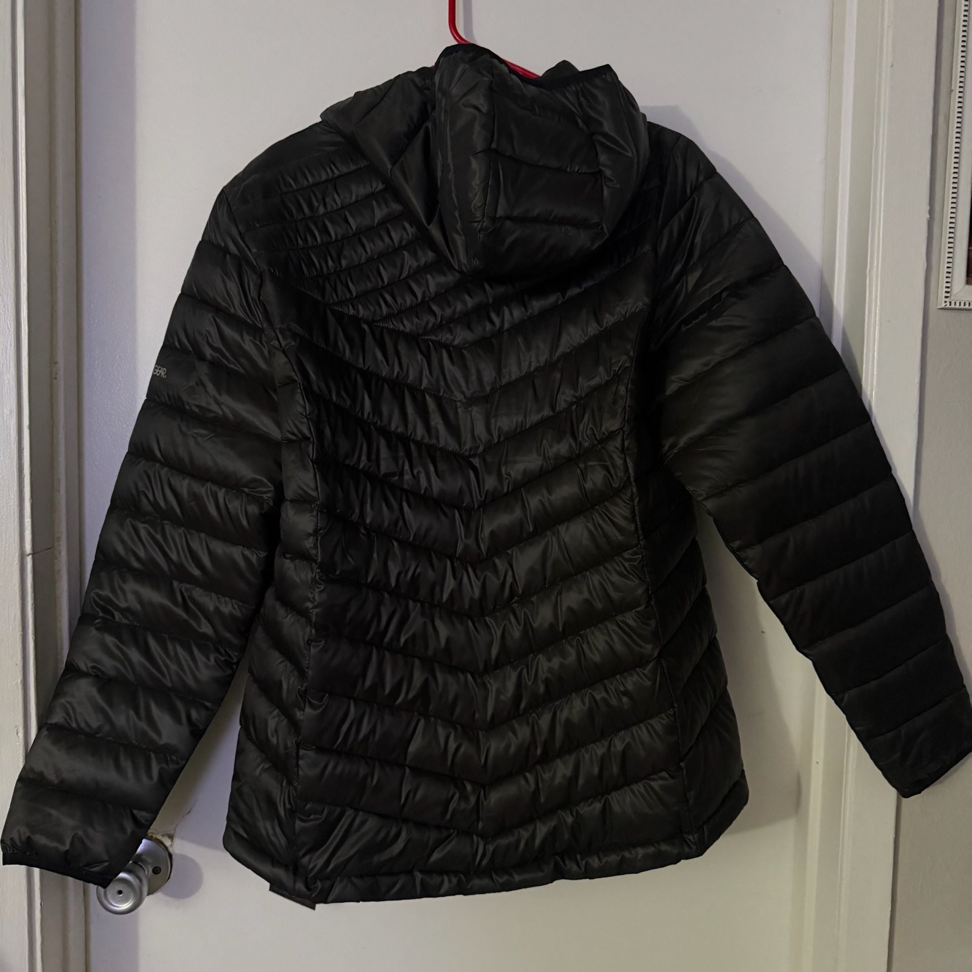 Boulder Gear Puffer Jacket women Size L Black Quilted Hooded 3