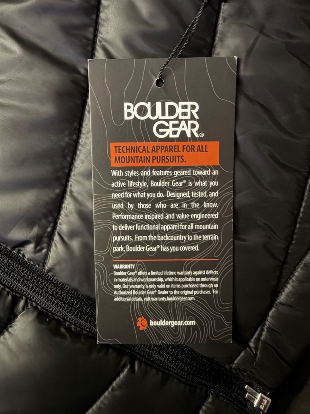 Boulder Gear Puffer Jacket women Size L Black Quilted Hooded 5