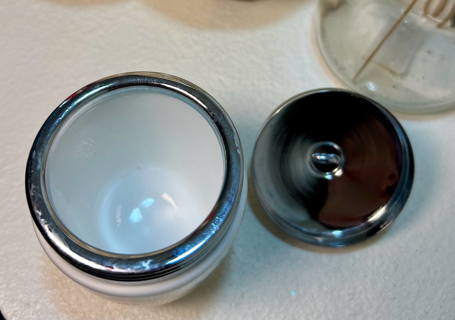 Royal Worcester Rhapsody Egg Coddler Standard Blue Floral Porcelain 5