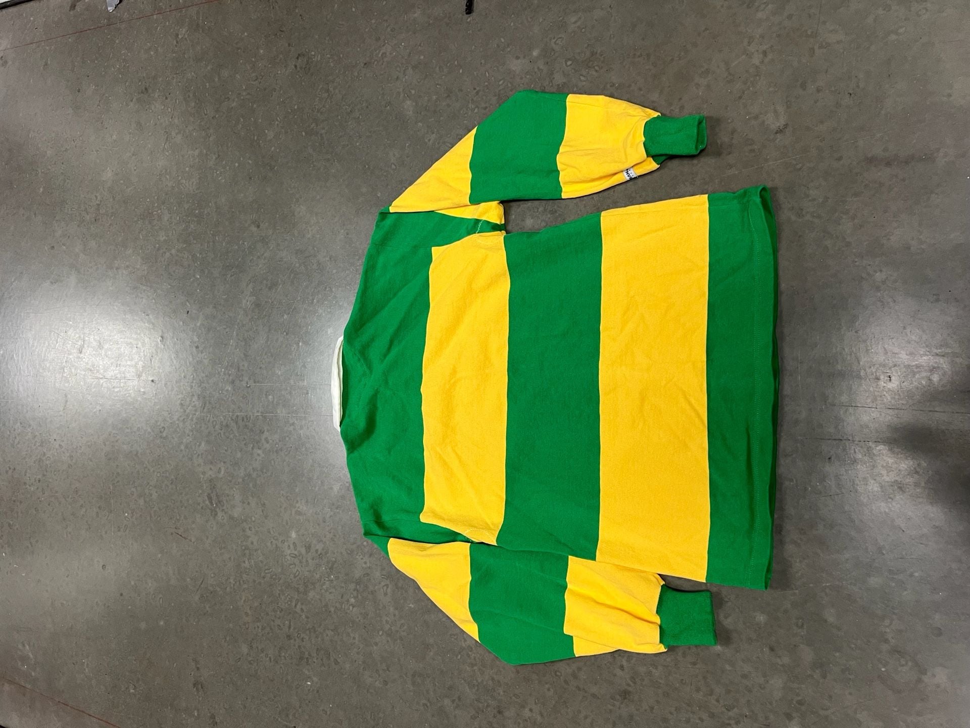Barbarian Oregon Rugby Shirt Green Yellow Long Sleeve 7