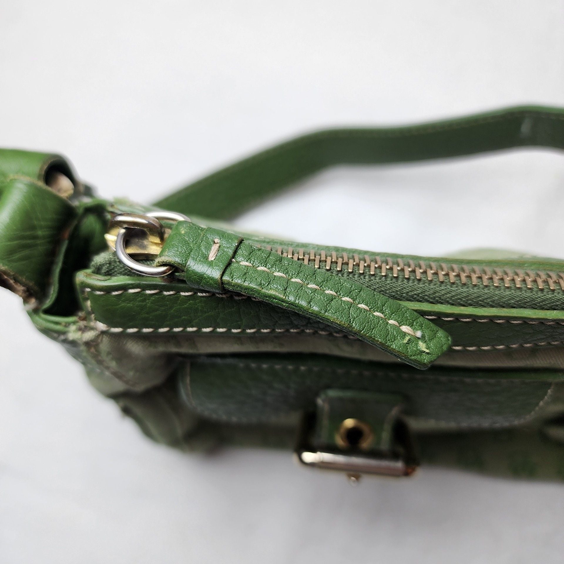 Dooney & Bourke Y2K Signature DB Monogram Double Pocket Shoulder Bag – Green 16