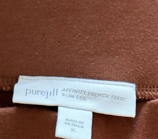 J.Jill Affinity French Terry Slim Leg
Pants Size XL Brown 10