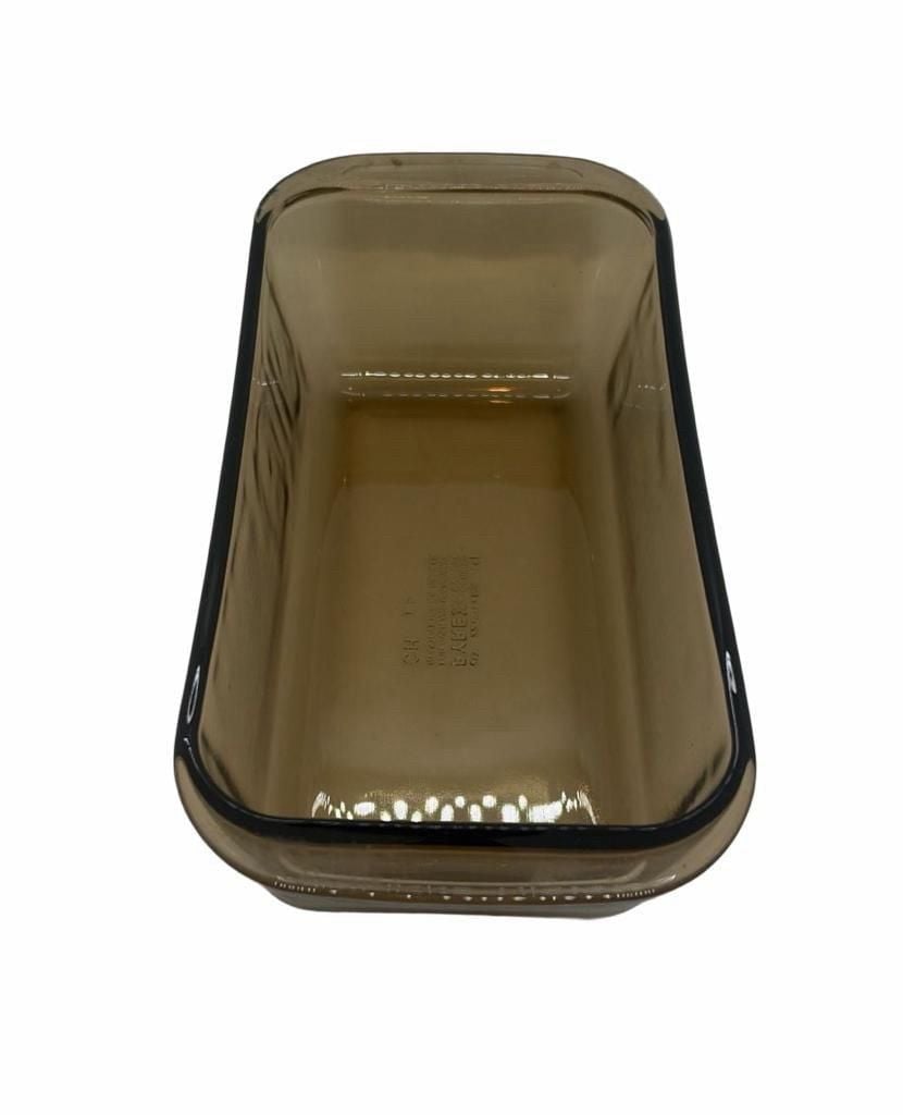 Pyrex Amber Glass Loaf Pan 1.5 Qt Size 9x5 Brown Bakeware 1