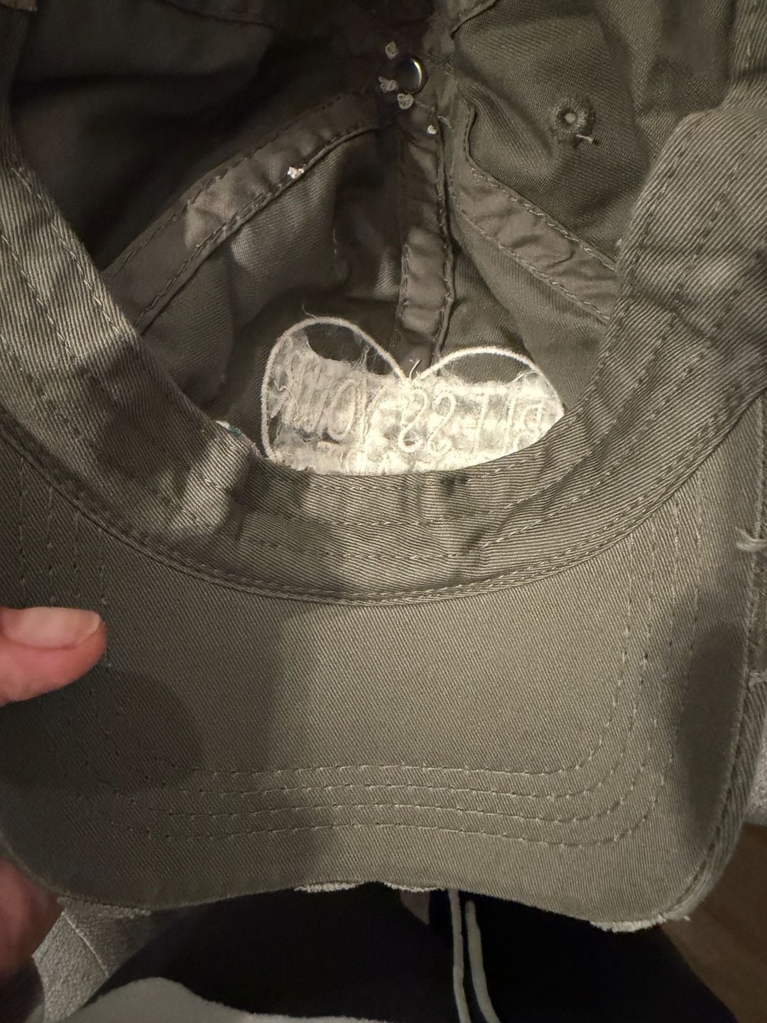 024. KBETHOS Bless Your Heart Distressed Baseball Cap Olive Green 7