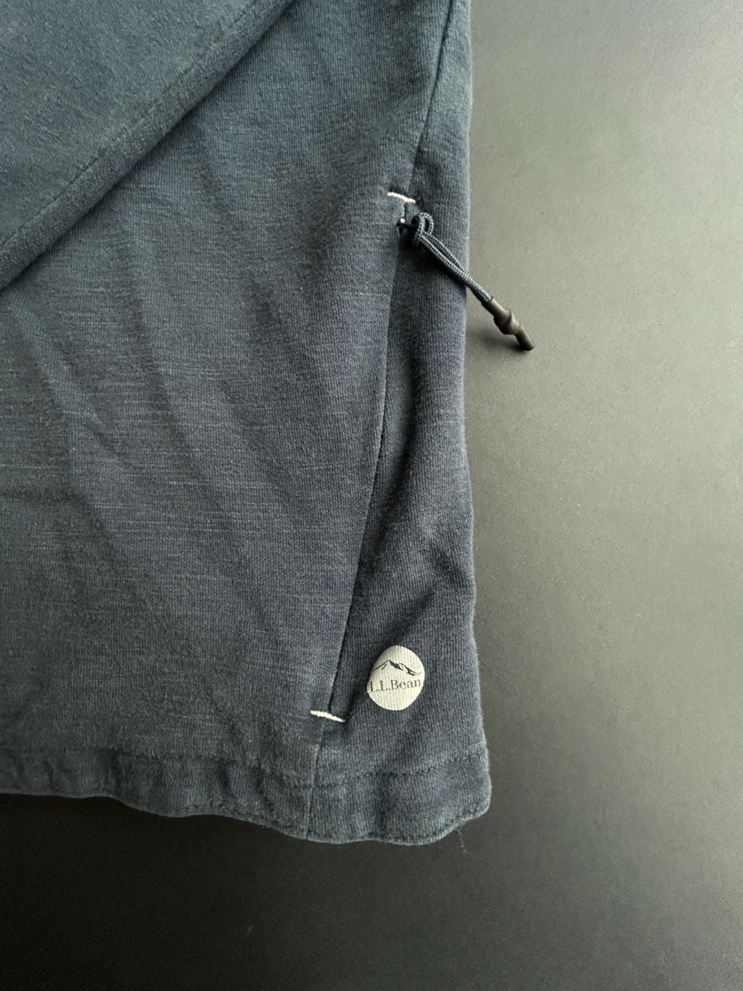 LL Bean Hoodie L Reg Blue Pullover Sweatshirt 7
