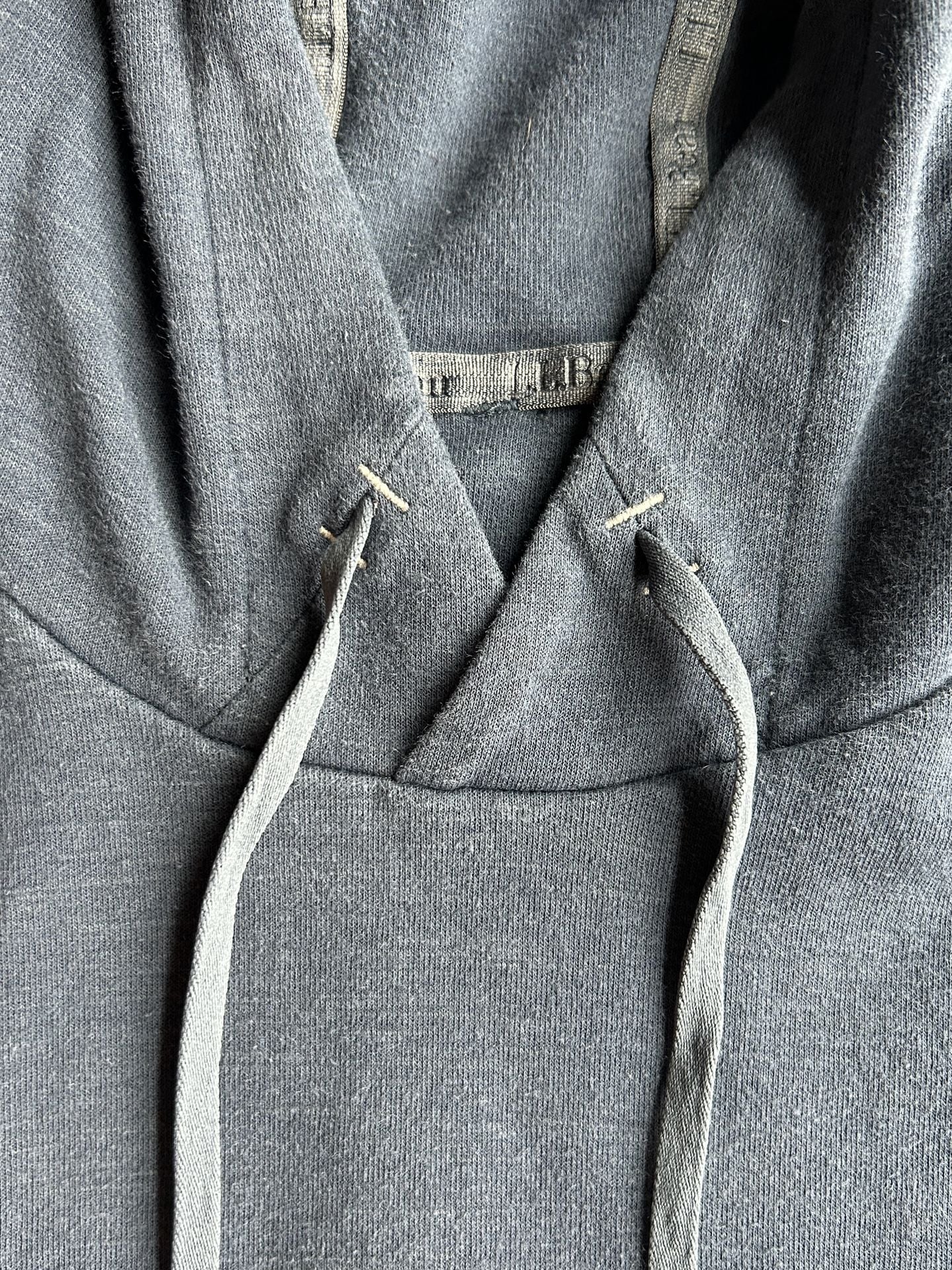 LL Bean Hoodie L Reg Blue Pullover Sweatshirt 8