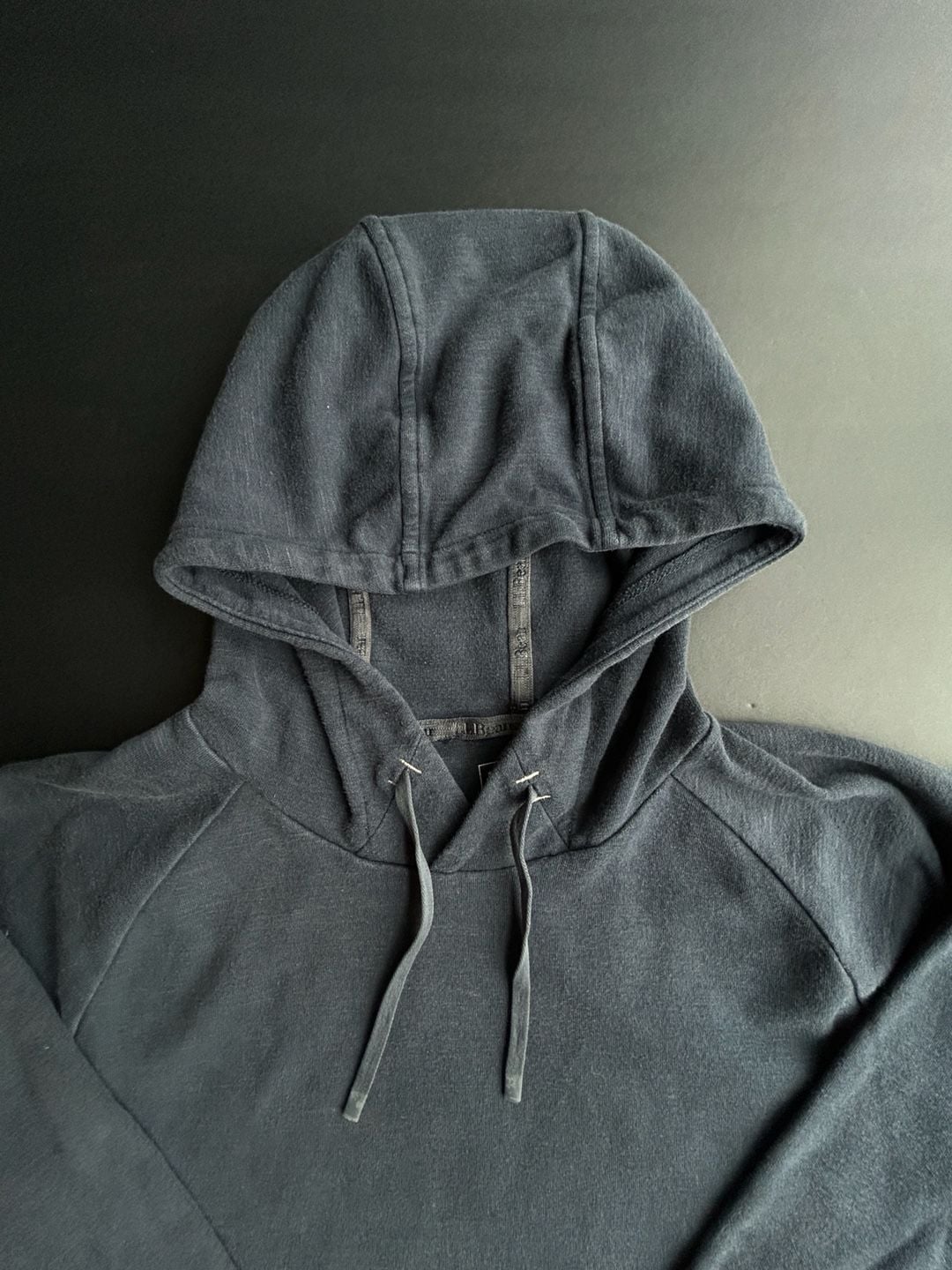 LL Bean Hoodie L Reg Blue Pullover Sweatshirt 9