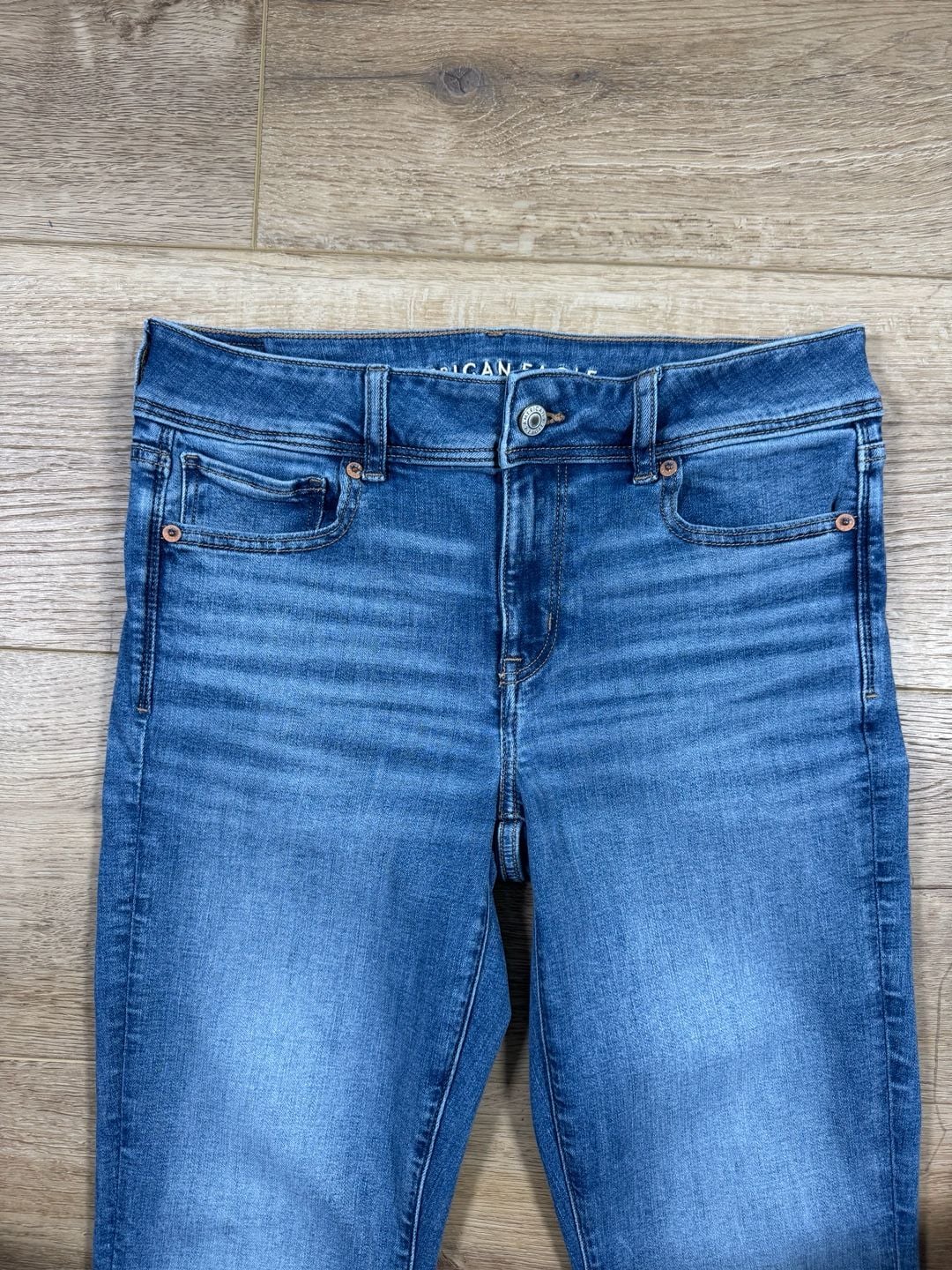 American Eagle Kick Boot Jeans Women’s 8 Regular Medium Wash Stretch Bootcut 4
