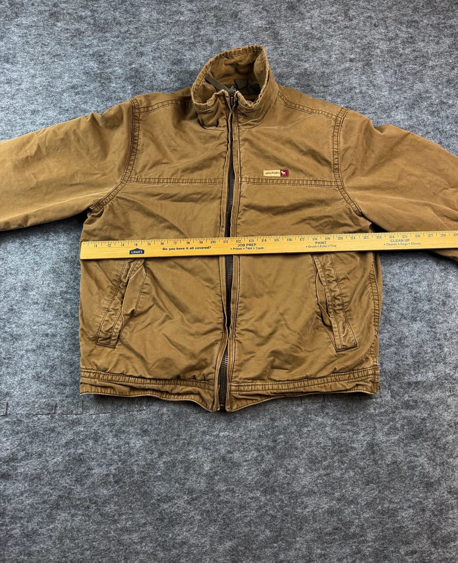 Abercrombie & Fitch Work Jacket Size L Brown Cotton Twill Detroit 7