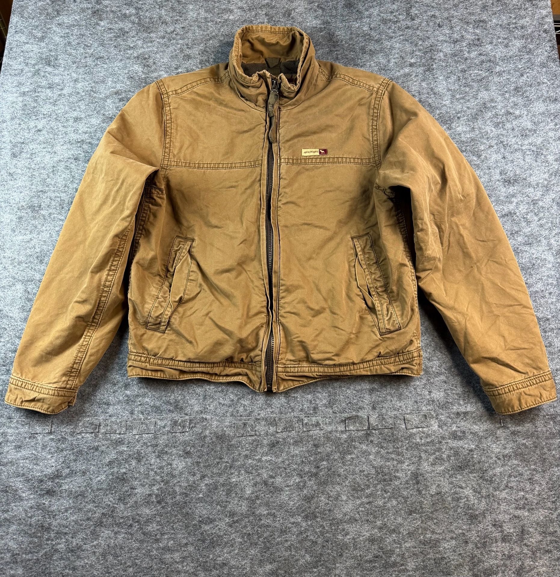 Abercrombie & Fitch Work Jacket Size L Brown Cotton Twill Detroit 8