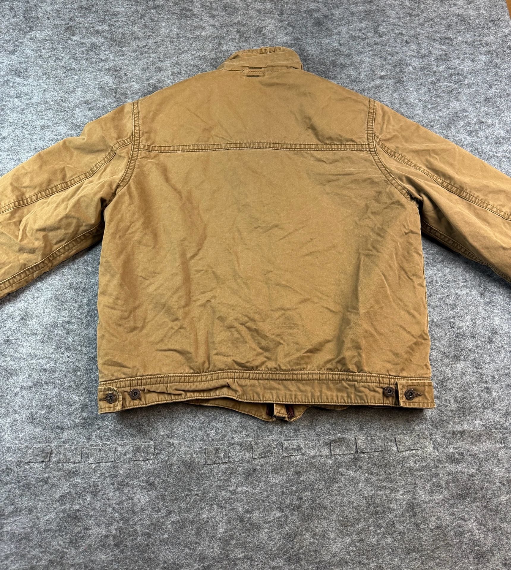 Abercrombie & Fitch Work Jacket Size L Brown Cotton Twill Detroit 9