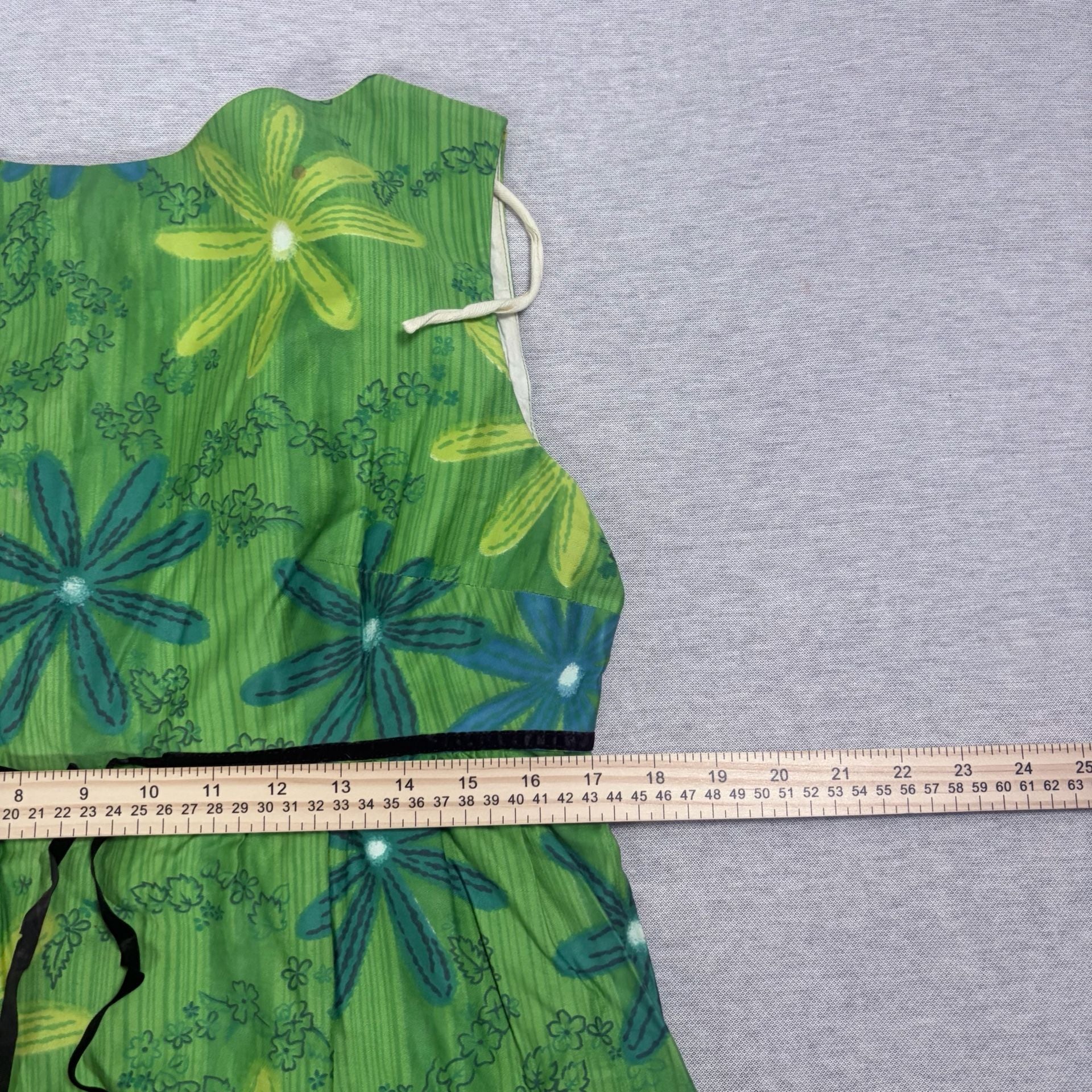 Royal Hawaiian Vintage Floral Maxi Dress Size L Green 7