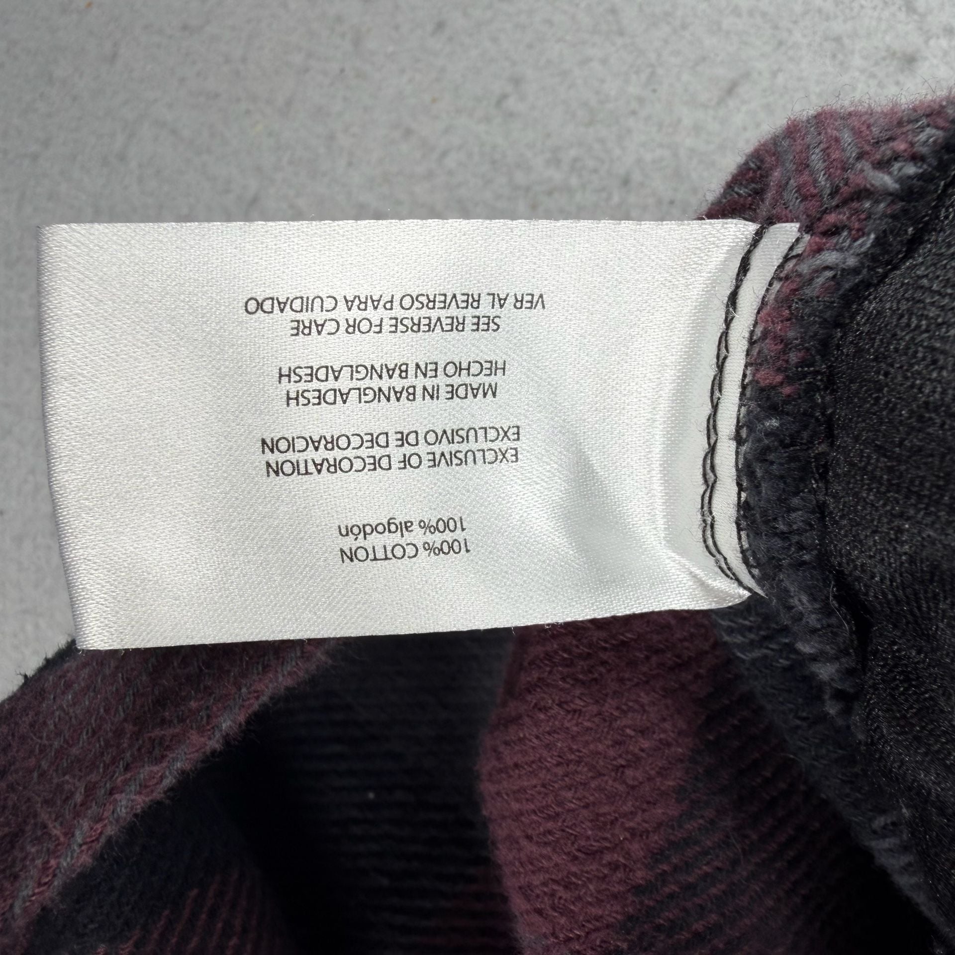 Orvis Heavy Flannel Shirt Size M Burgundy Plaid 10