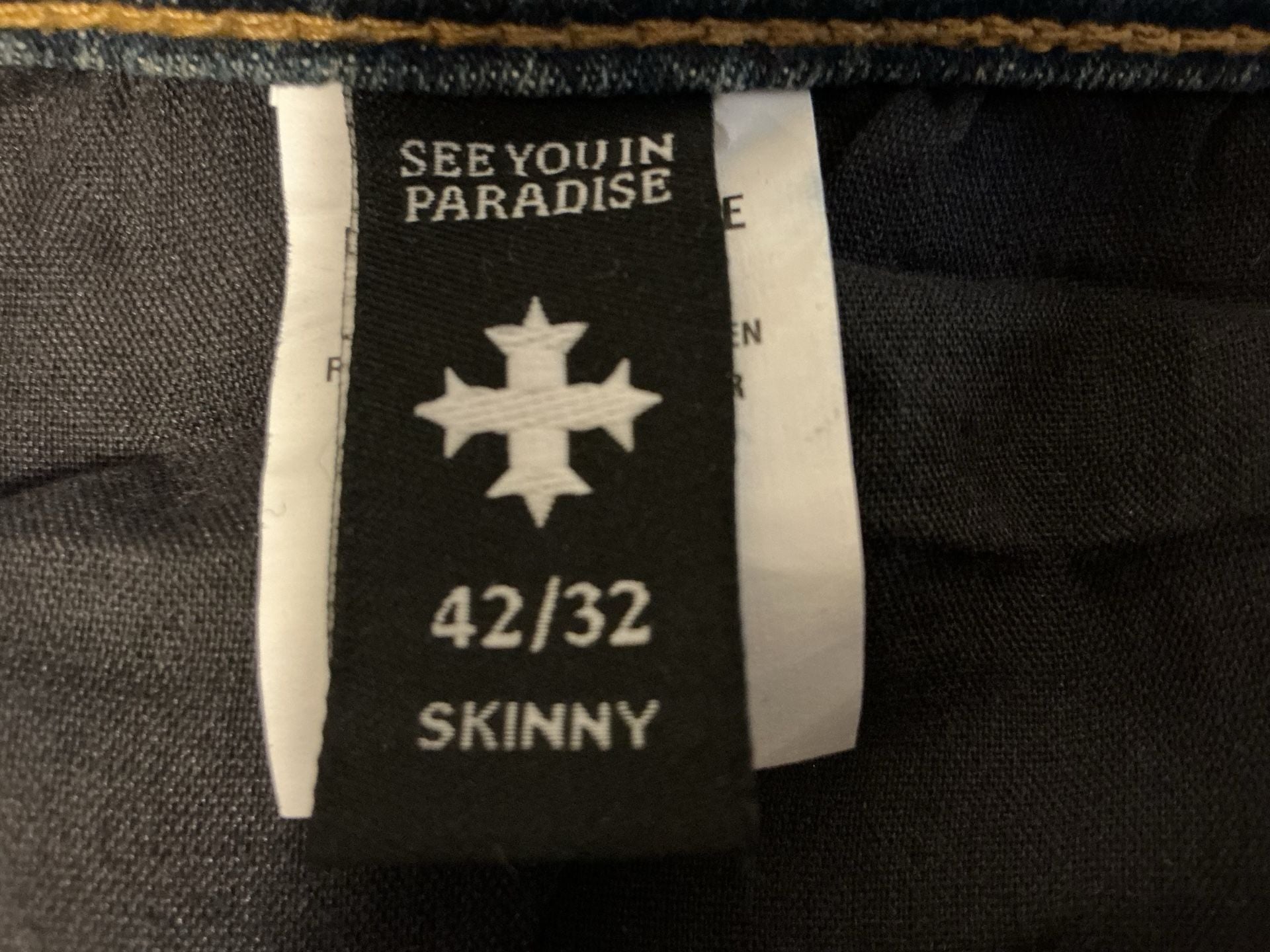 See You In Paradise Ultralight Beam Rhinestone Super Stretch Jeans – Sky Blue 12