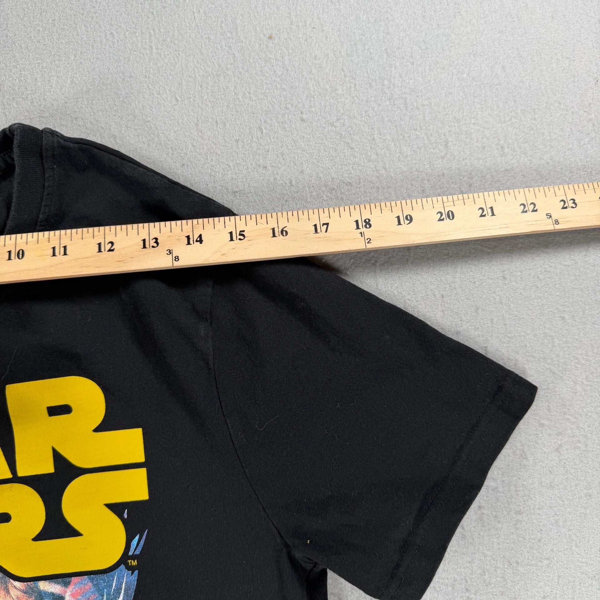 VTG Star Wars Graphic T-Shirt Size S Black Movie Scene Print 2