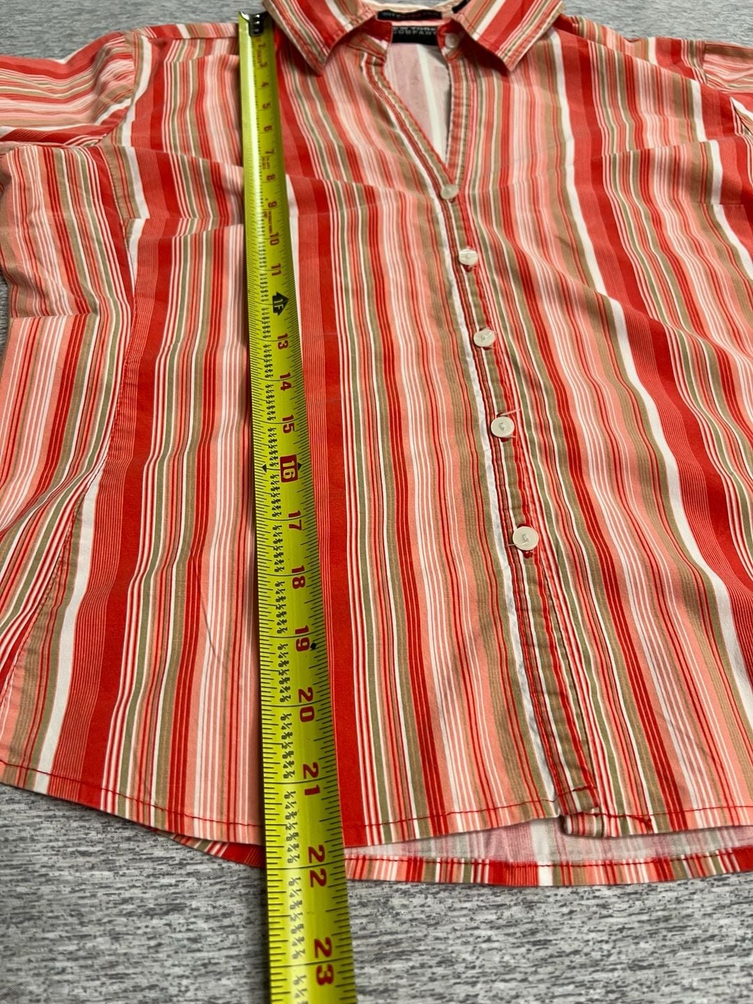 New York & Company Citystretch Women’s Striped Button Down Blouse Size M 7