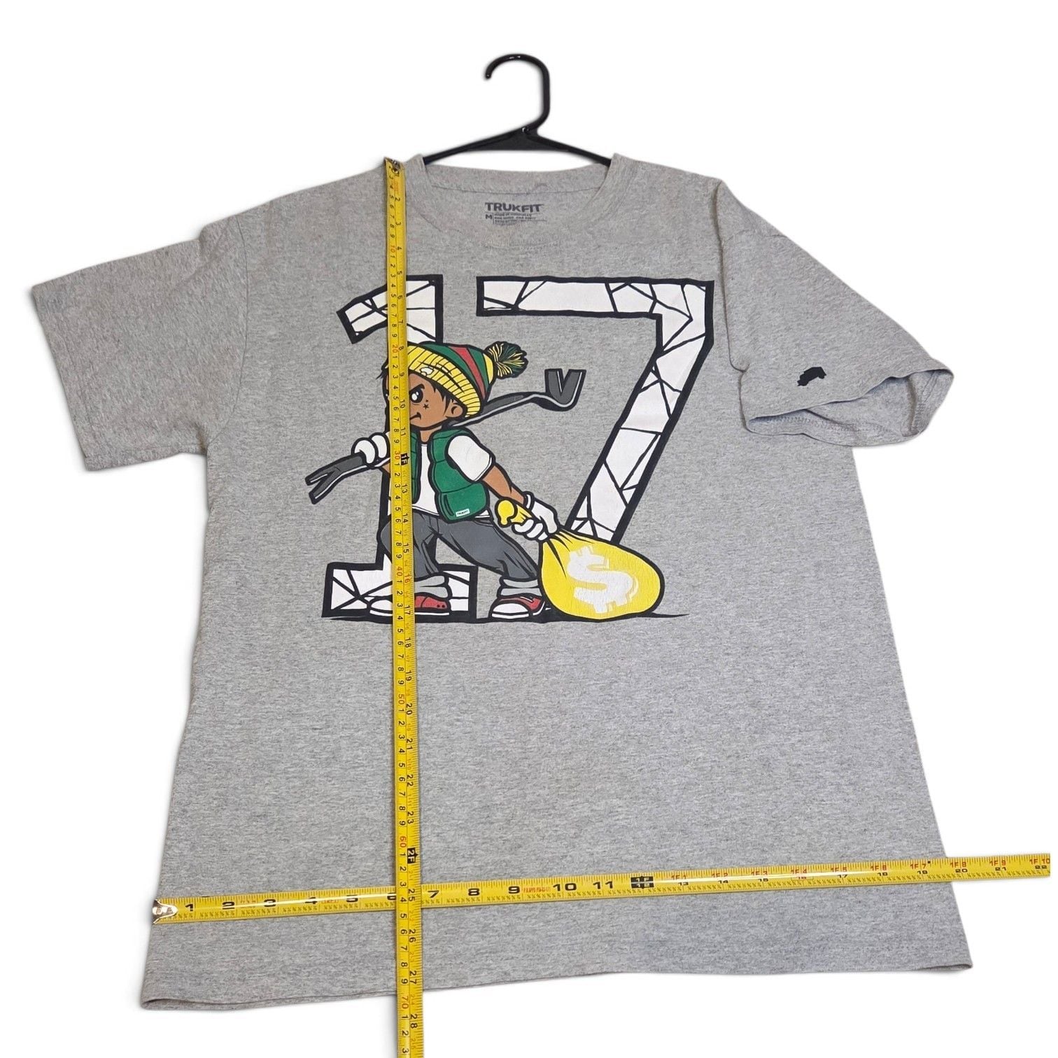Trukfit Graphic T-Shirt Size M Grey 17 Money Bag 3