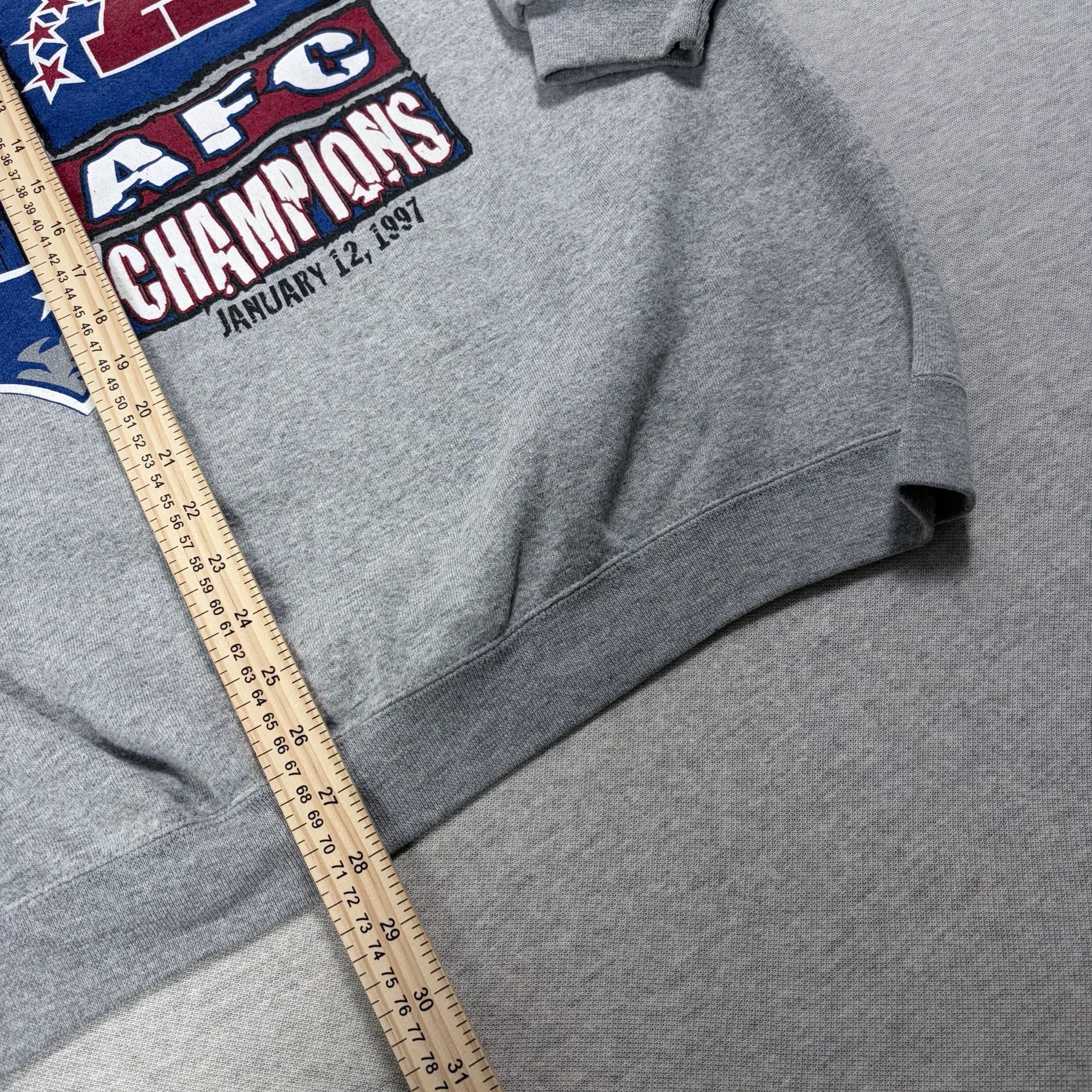 Galt Sand New England Patriots AFC Champions Sweatshirt Size XL Grey 1997 5