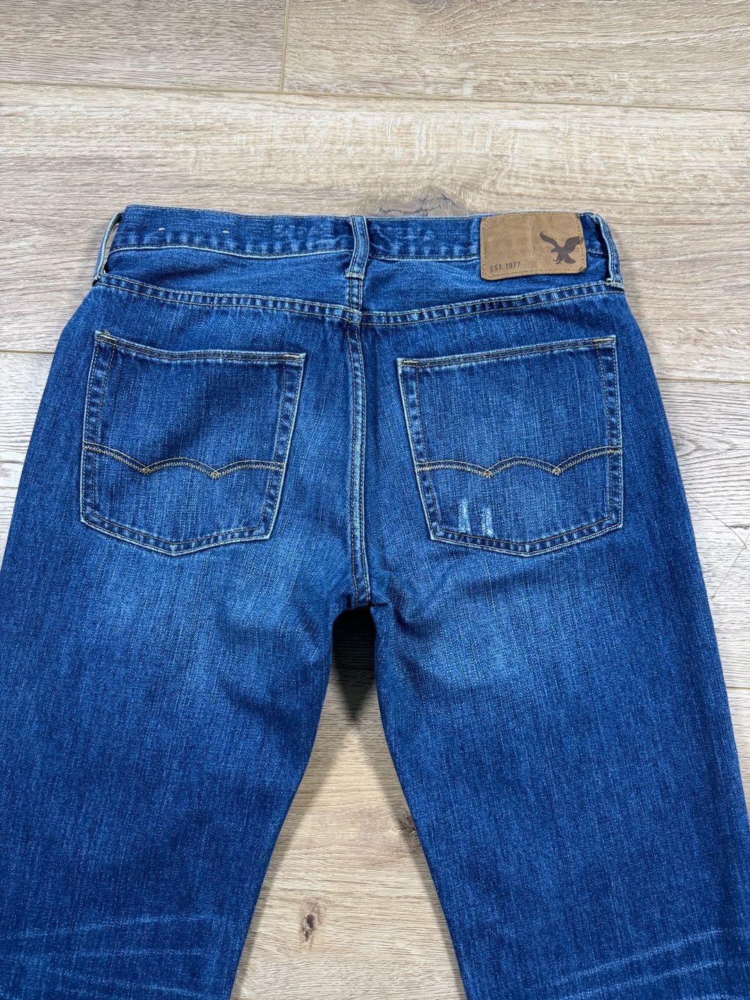 American Eagle Original Straight Men’s Jeans 29x30 Blue Distressed Denim 10