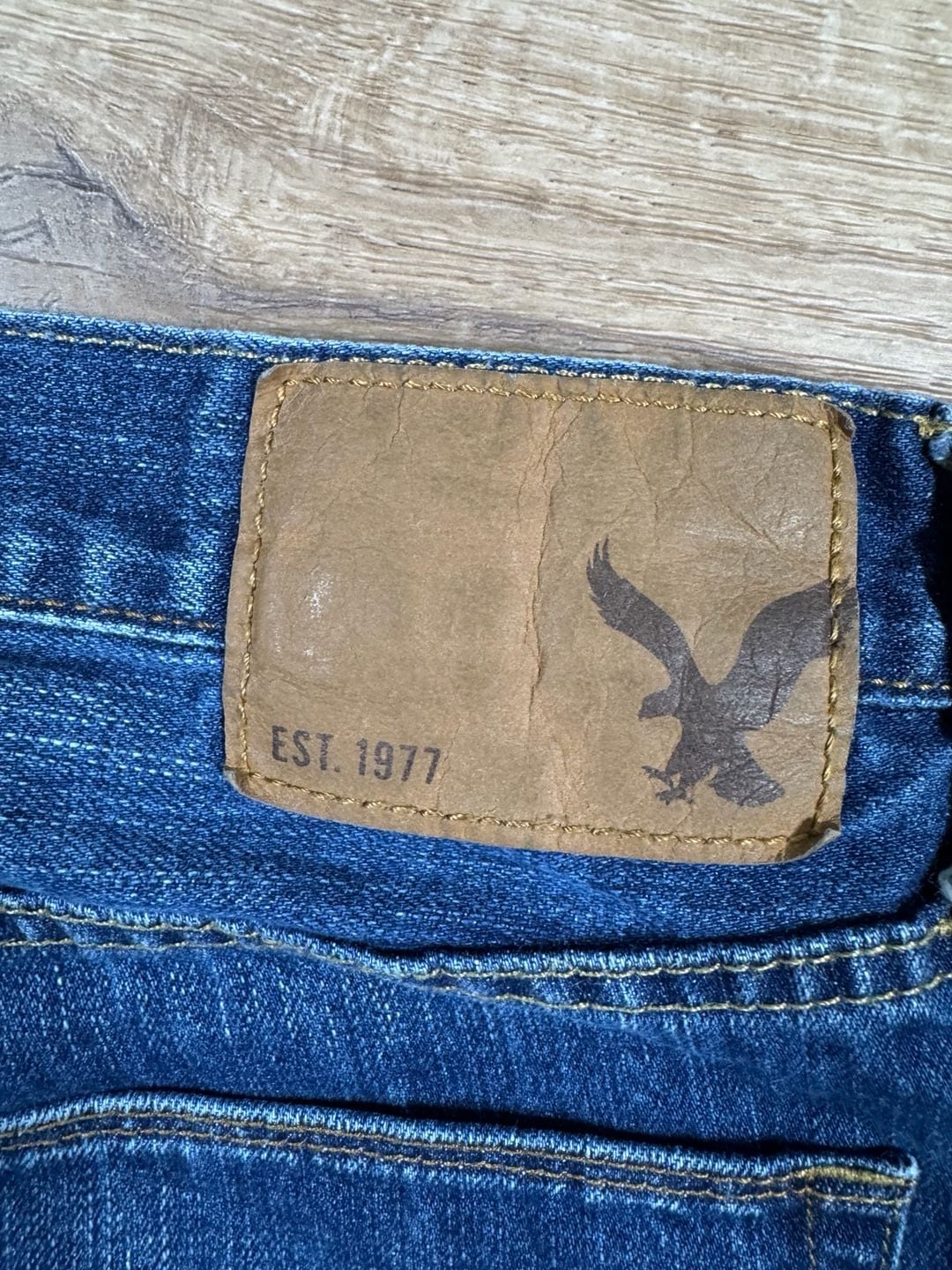 American Eagle Original Straight Men’s Jeans 29x30 Blue Distressed Denim 12