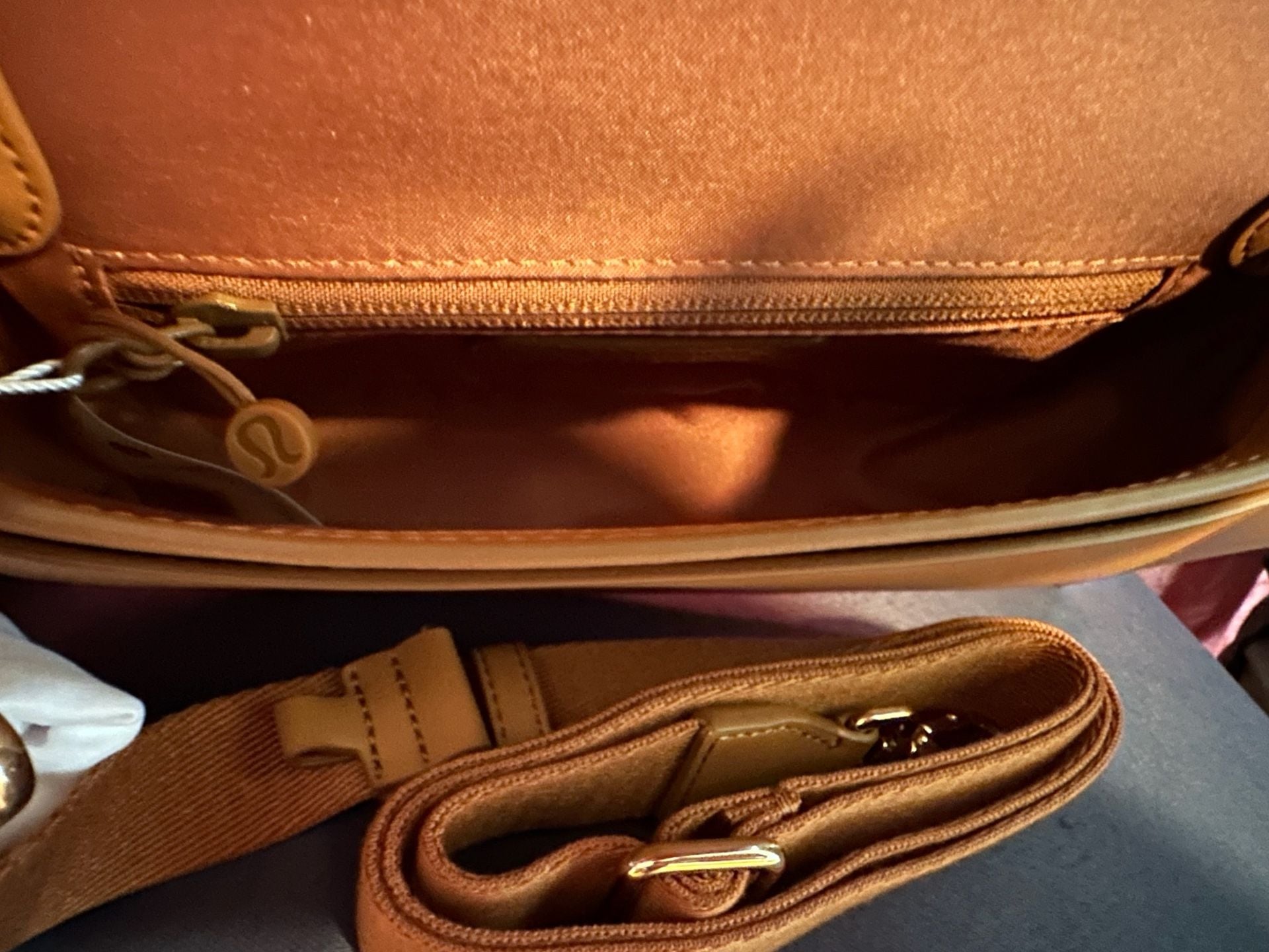 Lululemon Cactus Leather Mini Bag Tan 3