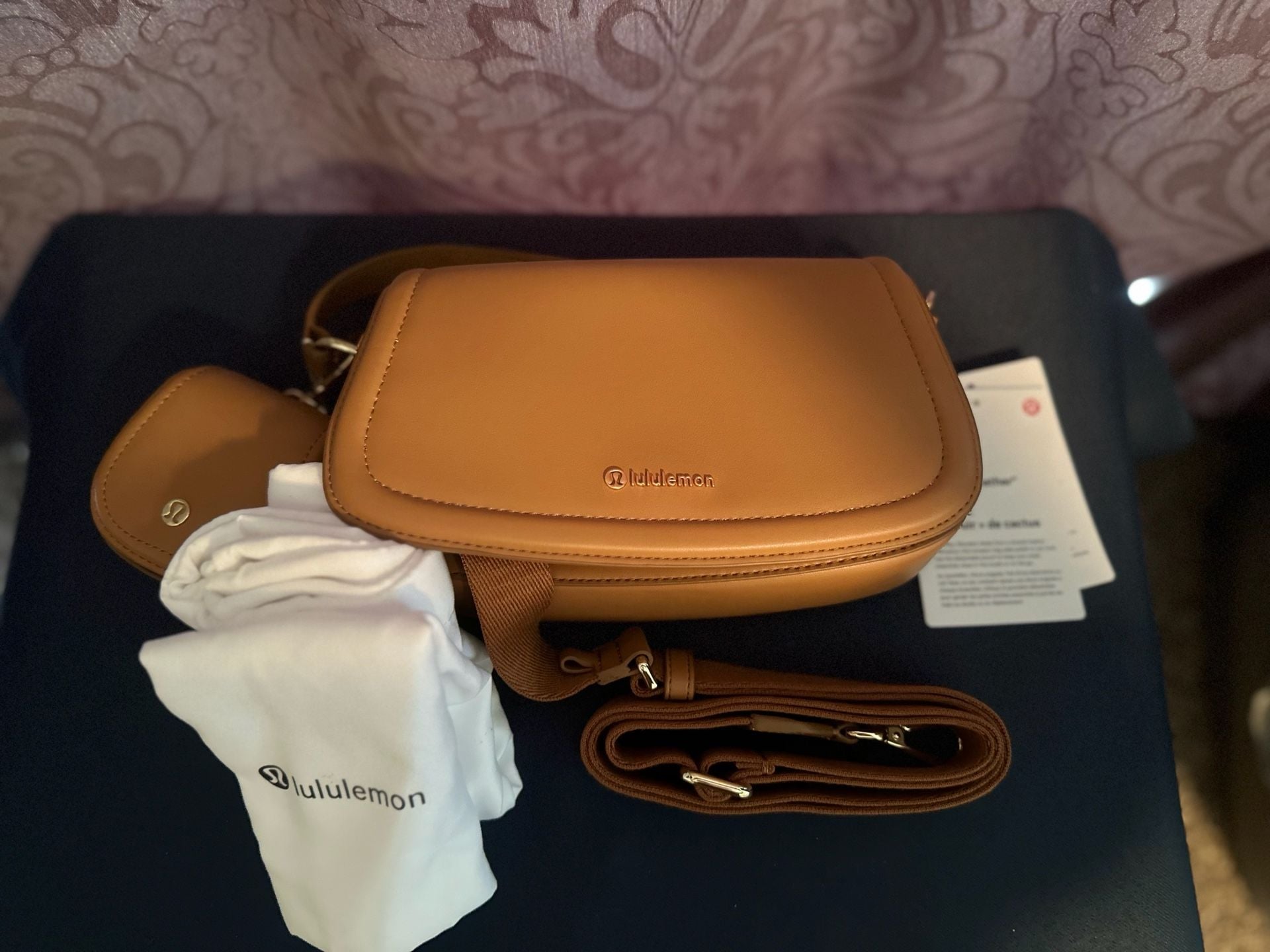 Lululemon Cactus Leather Mini Bag Tan 4