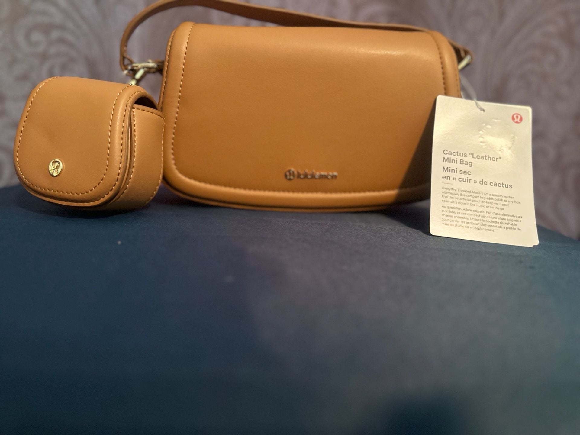 Lululemon Cactus Leather Mini Bag Tan 7