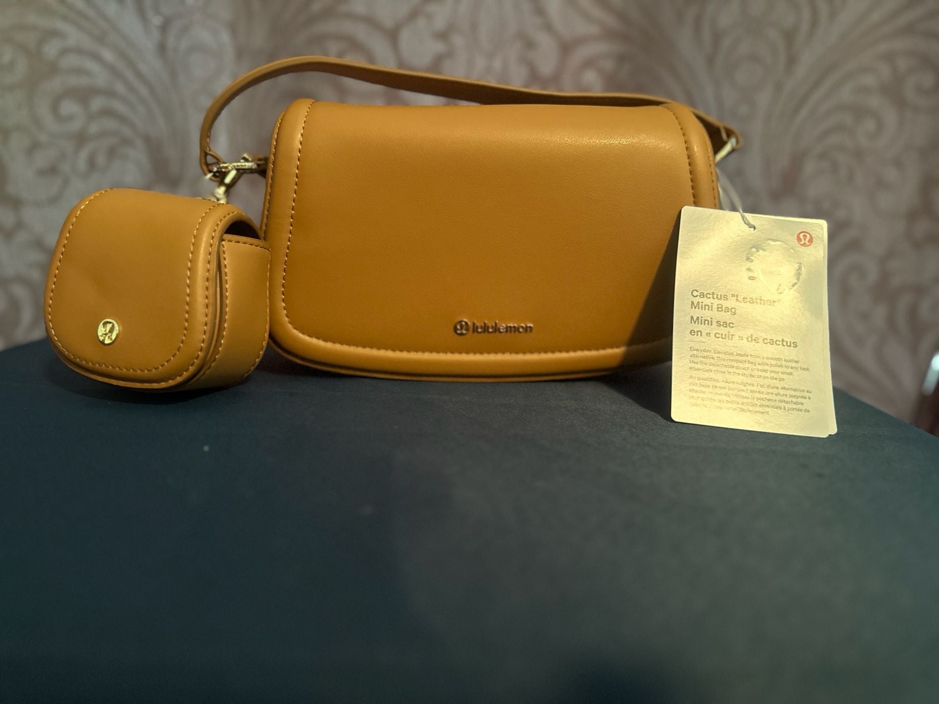 Lululemon Cactus Leather Mini Bag Tan 8
