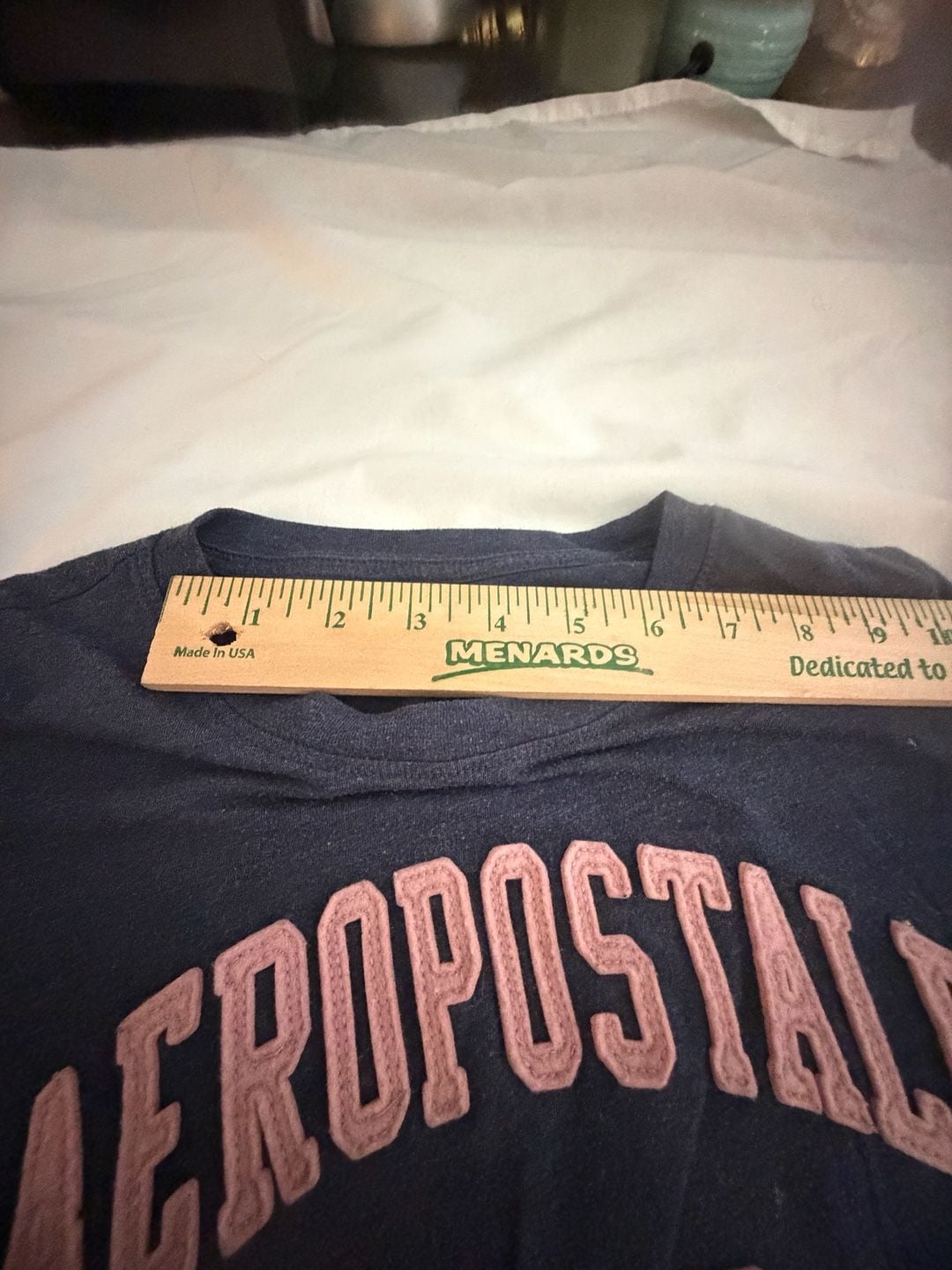 Aeropostale Classic Crew T-Shirt Size L Navy Blue NYC Graphic 10