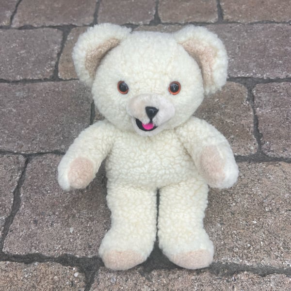 Snuggle Bear Plush 10 Inch Vintage 1986 Stuffed Animal Lever Brothers