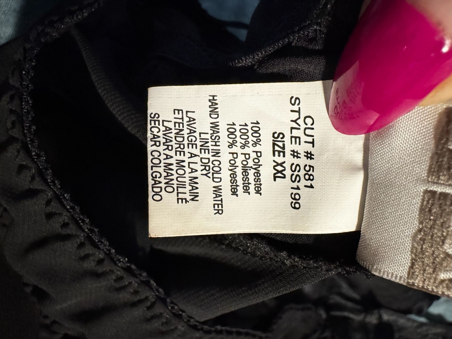Shirley Black Babydoll Lingerie Size XXL Sheer Ruffle Chemise 5