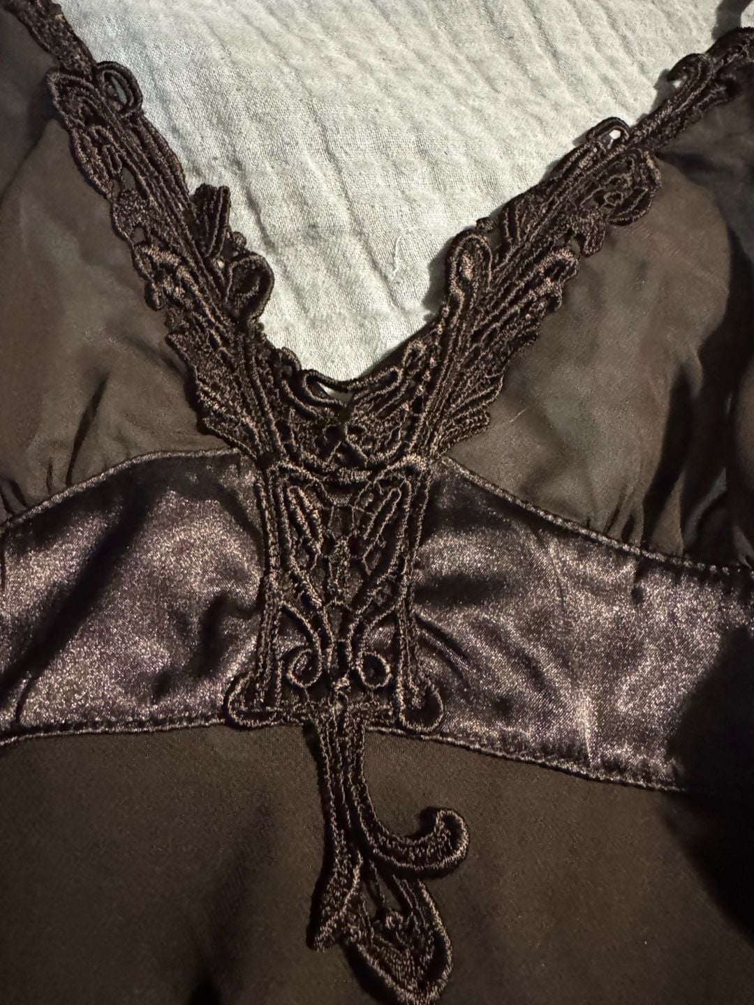 Shirley Black Babydoll Lingerie Size XXL Sheer Ruffle Chemise 6