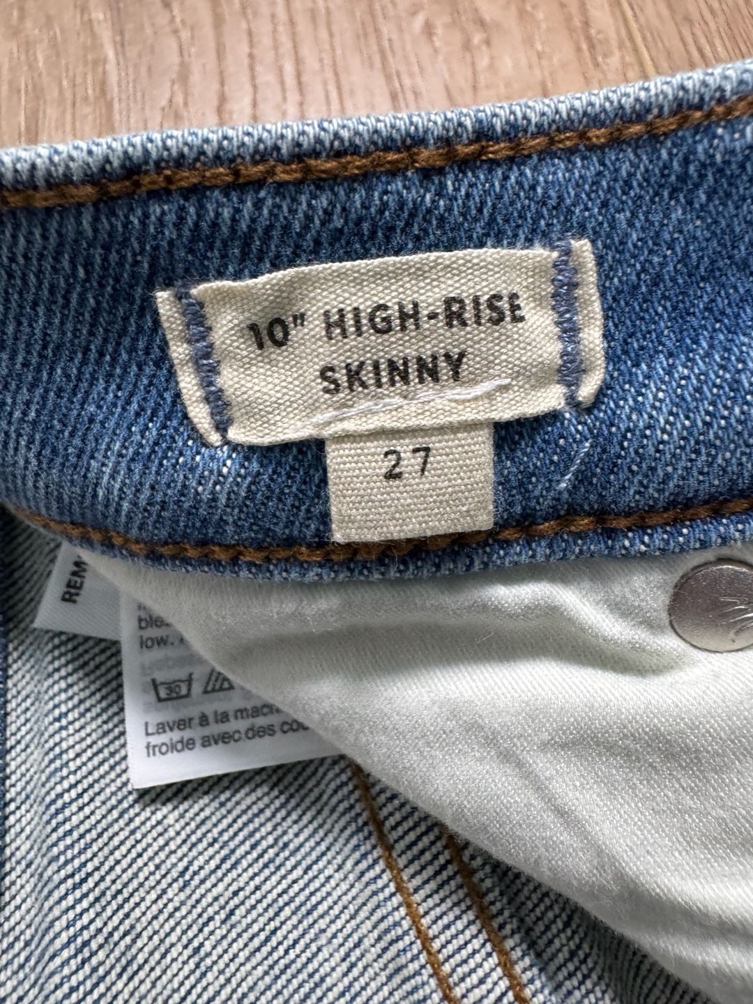 Madewell 10” High-Rise Skinny Jeans Women’s 27 Blue Denim 28” Inseam 6