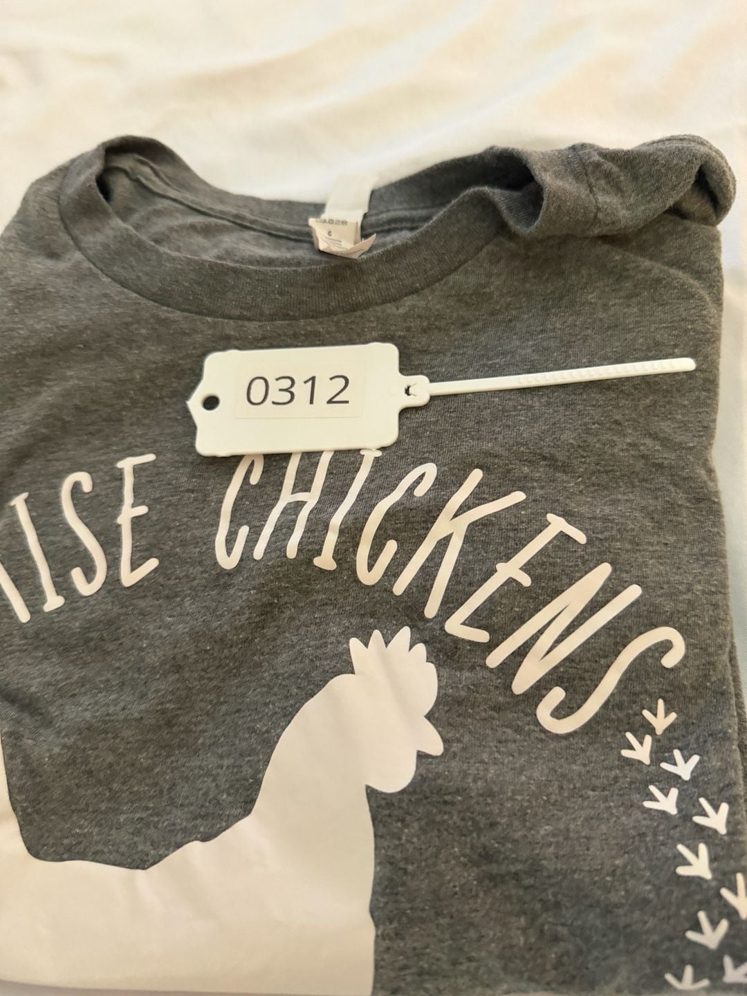 Bella + Canvas I Raise Chickens You Can Call Me A Chicken Tender Size L Gray 9