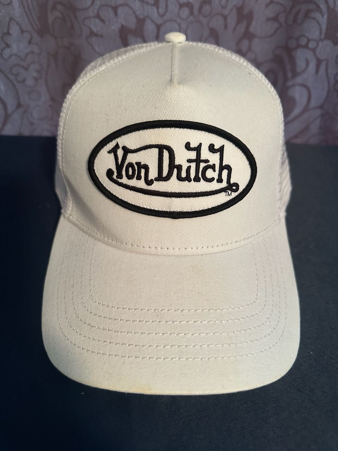 Von Dutch Classic Trucker Hat White Black Mesh Snapback 2