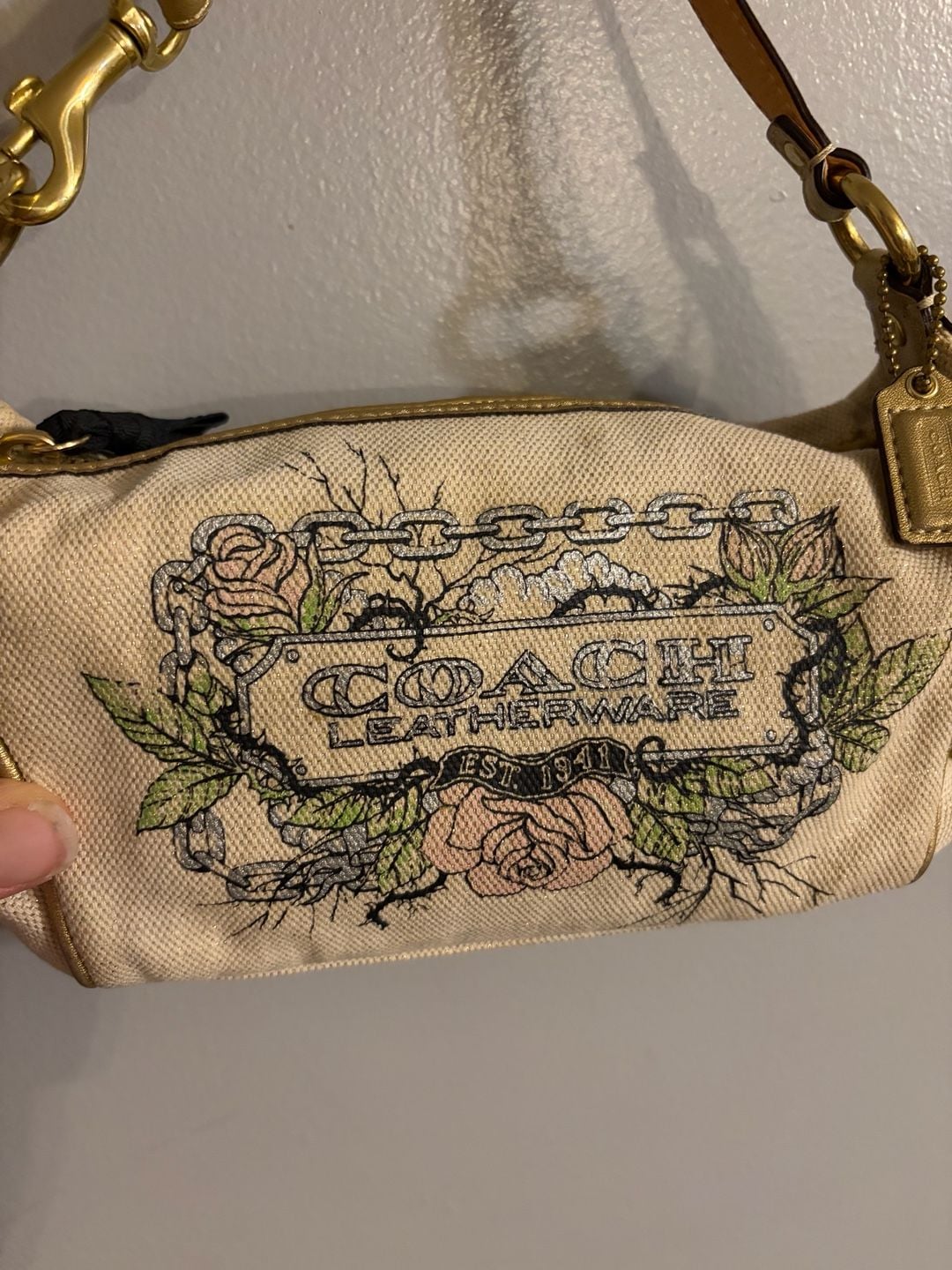 Coach - Coach Tattoo Pegasus Kisslock Pochette Bag on Designer Wardrobe 9