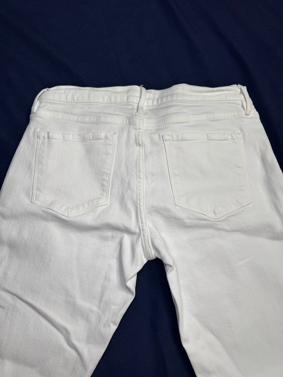 FRAME Le Garçon Blanc White Slim Boyfriend Straight Jeans 29 LGJ009 7