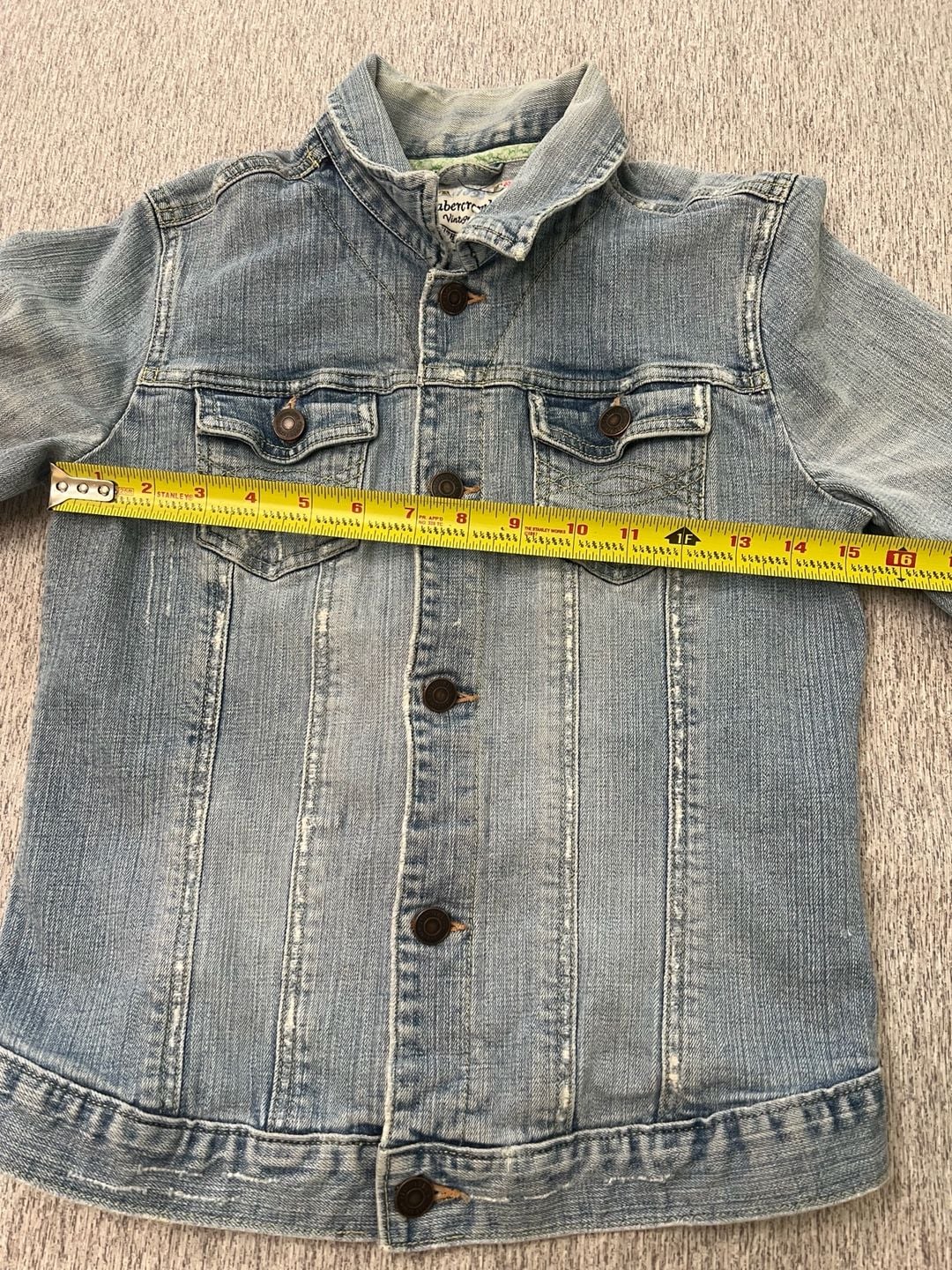 Abercrombie Vintage Denim Women’s XL Distressed Jacket Light Wash 16