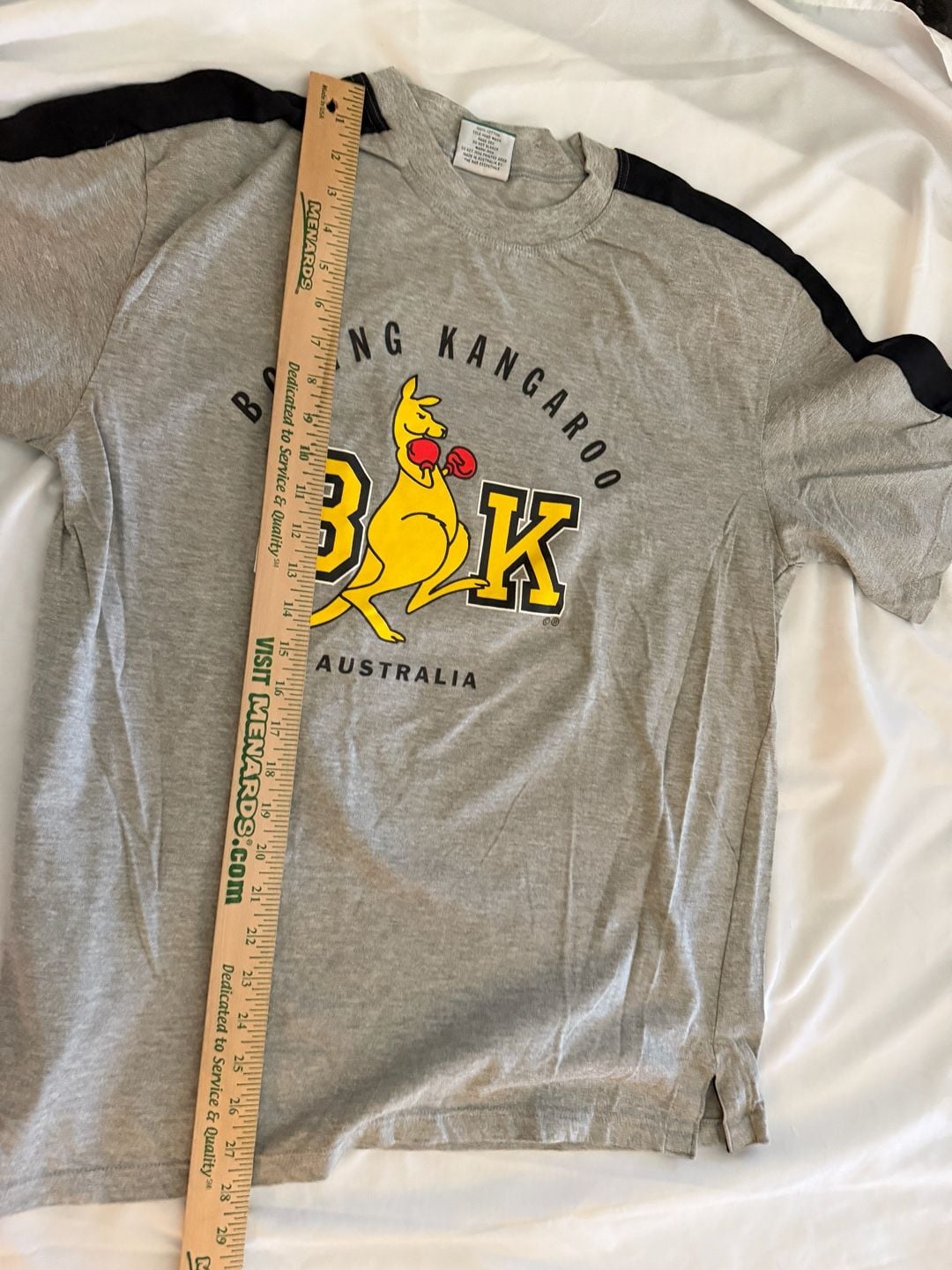 The Boxing Kangaroo Graphic T-Shirt Gray Australia Cotton 8