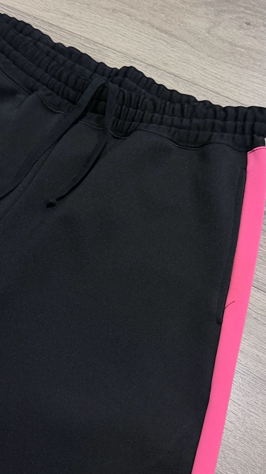 COMME des GARCONS GI-T007 Track Pants Size L Black Pink Side Stripe 7