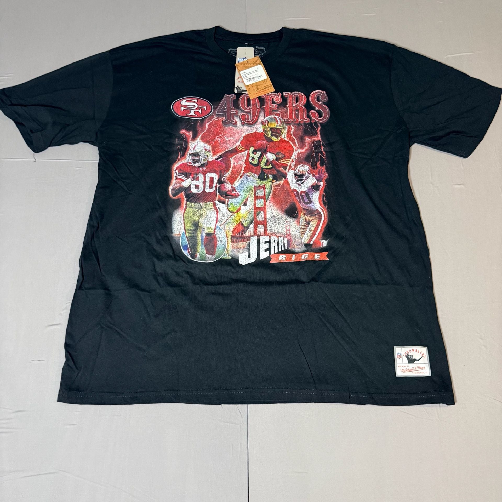 Mitchell & Ness San Francisco 49ers Jerry Rice T-Shirt Size XXL Black 2