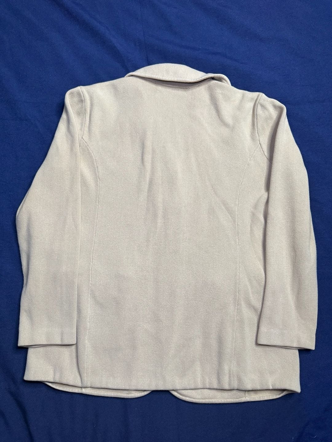 Lauren Ralph Lauren Camel Knit Blazer S Cotton Sweater Jacket Preppy 4