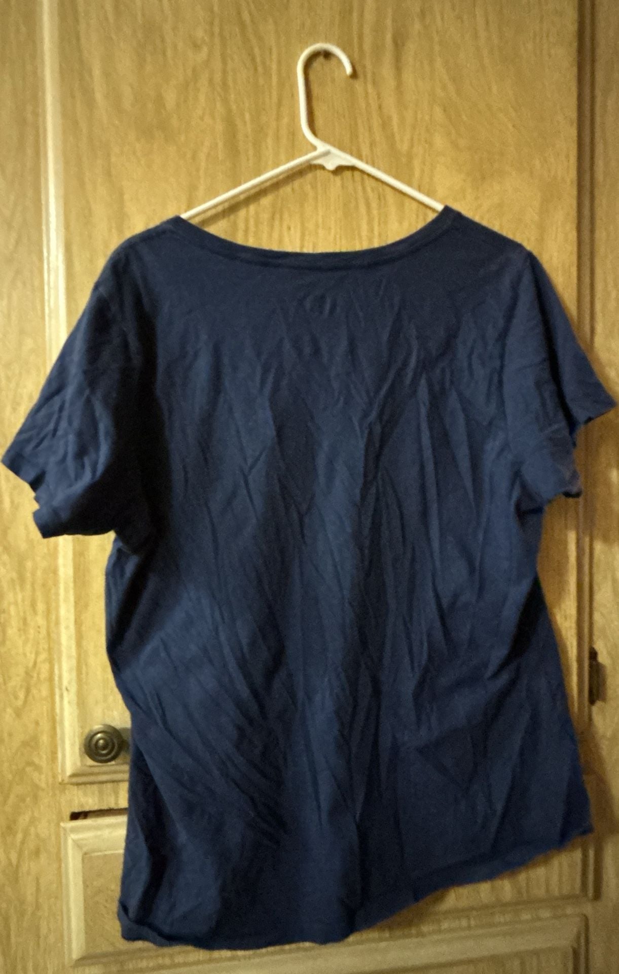 Majestic New England Patriots V-Neck T-Shirt Size 2XL Blue NFL 4