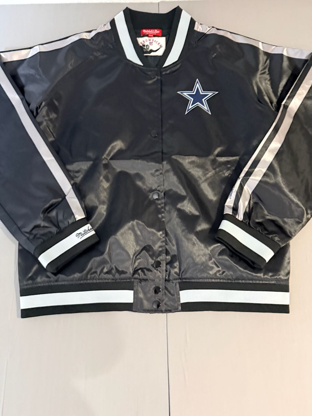 Mitchell & Ness Dallas Cowboys Satin Jacket Size XL Black 2