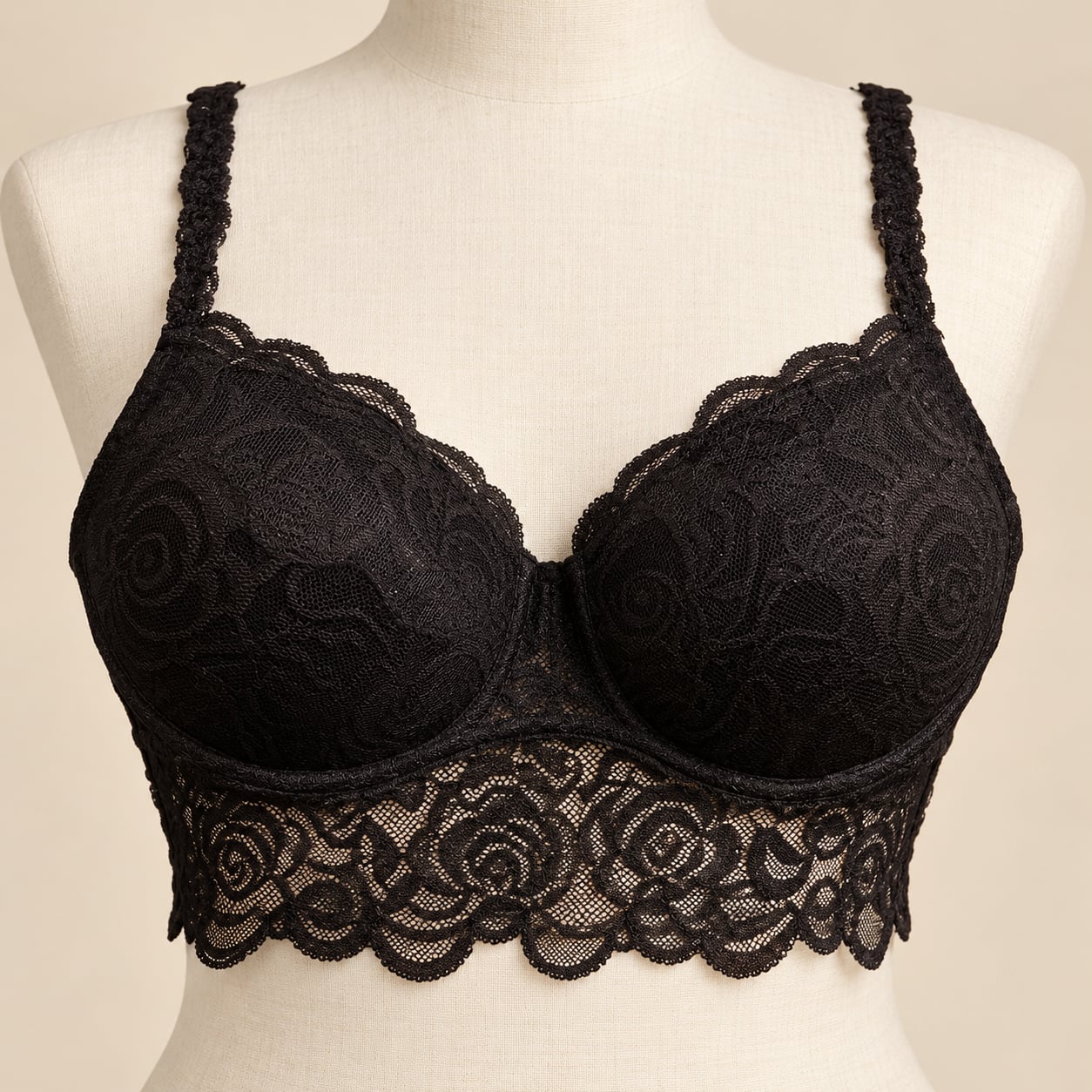 Pink Victoria's Secret Lace Bralette Size M Black Lingerie 2