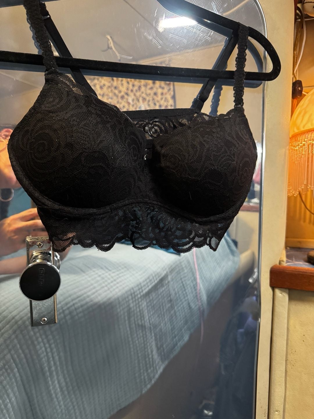 Pink Victoria's Secret Lace Bralette Size M Black Lingerie 3