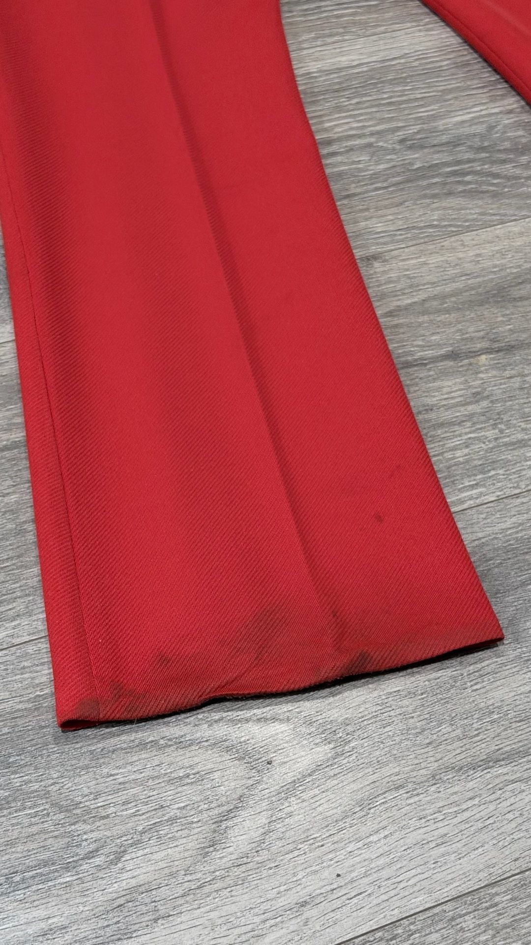 Vintage Double Knit Flare Dress Pants Size 36 Red Polyester 7