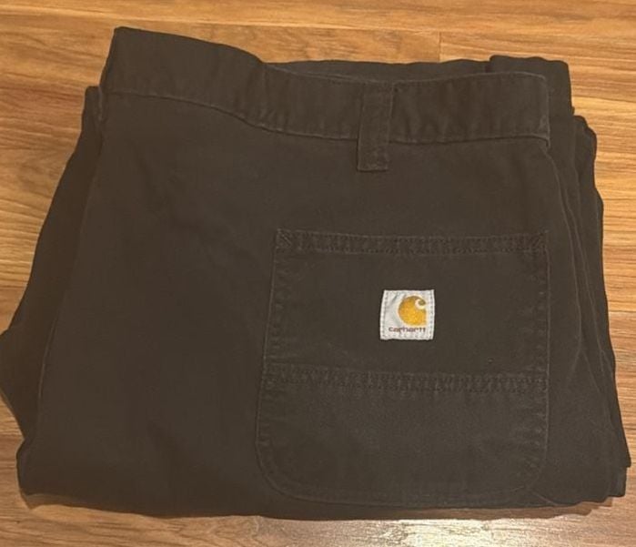 Carhartt Relaxed Fit Work Pants Size 46x30 Black Utility Carpenter Dungarees 2